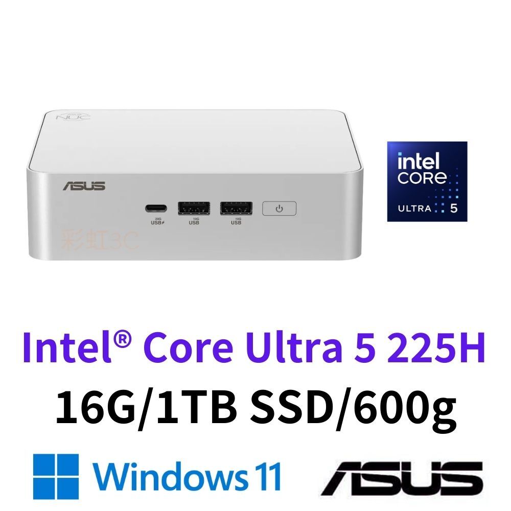 ASUS 華碩 NUC 15 Pro+ RNUC15CRSU5069A9 迷你桌機 Ultra 5 225H/16GD5/1TBSSD-白