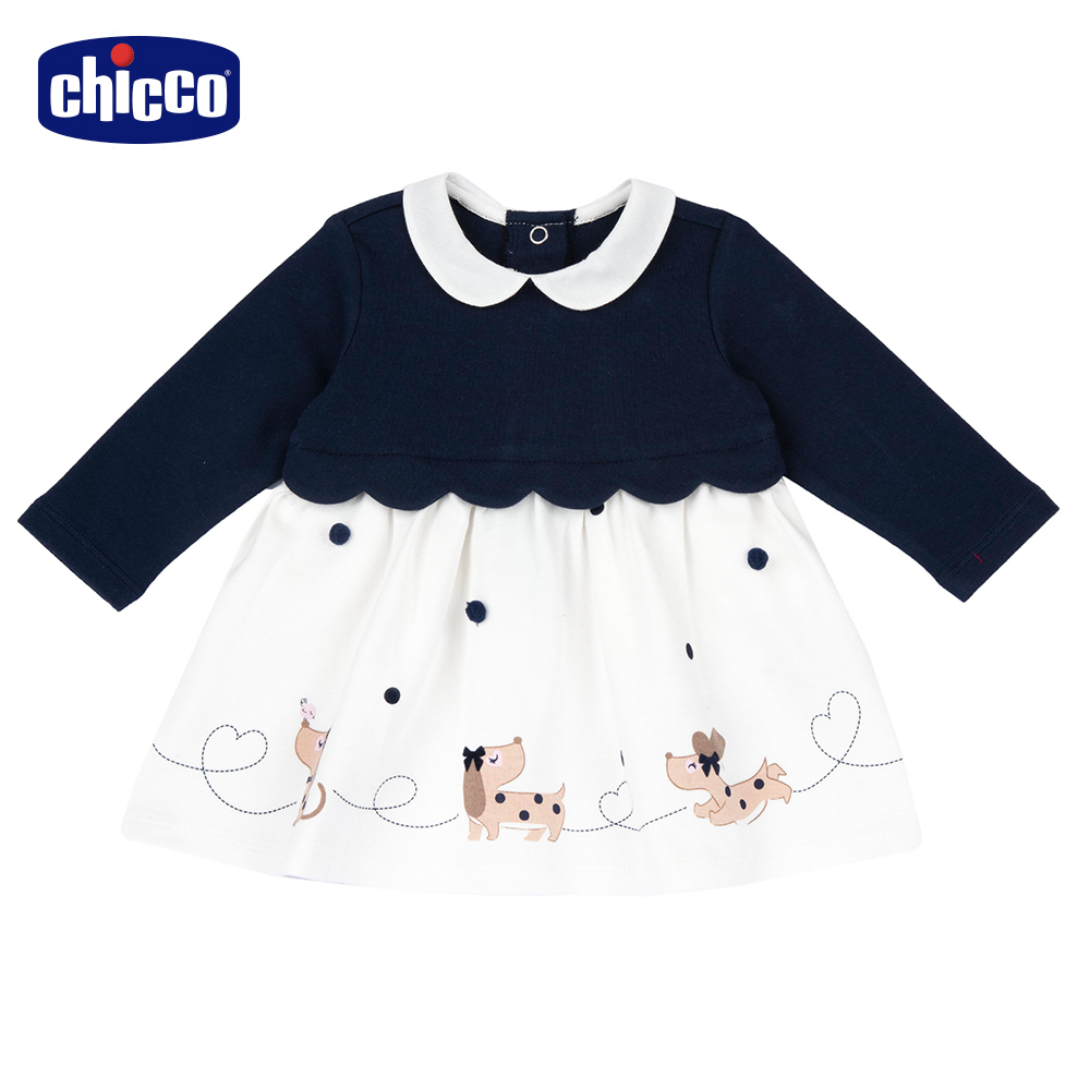 時尚波點-剪接大波點洋裝