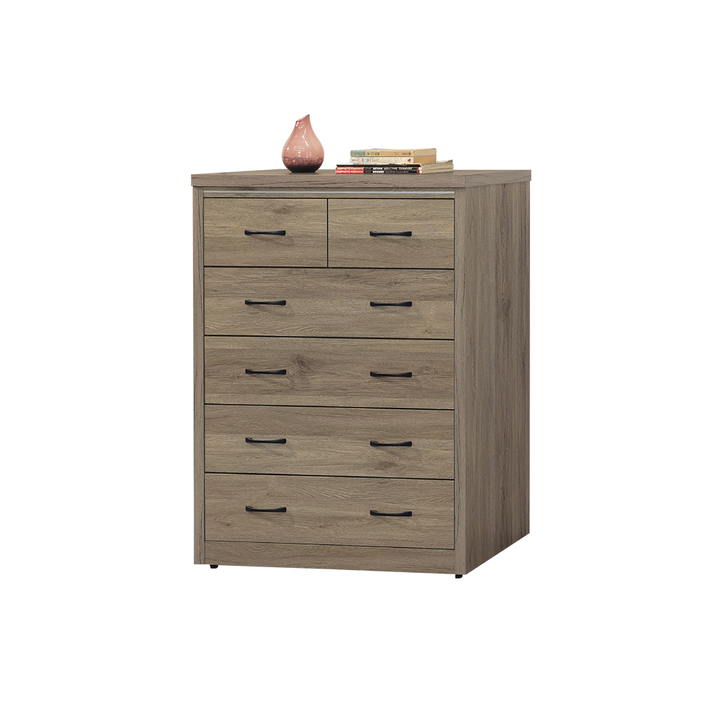 柏蒂家居-哈德爾3尺五斗櫃/六抽收納置物櫃