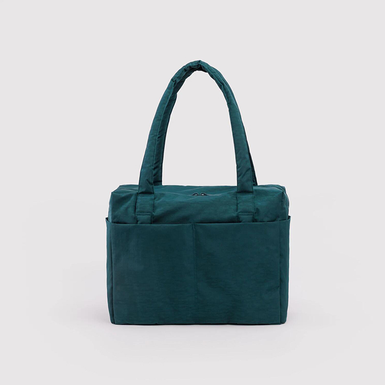 美國 BAGGU 尼龍登機旅行托特包 藍綠 (S)