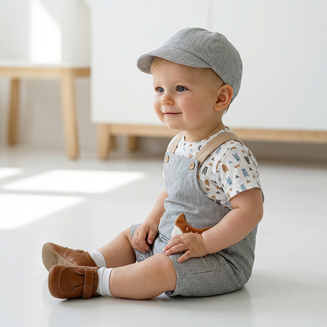 PIPPY 可愛小麋鹿翻領3入組禮盒 灰