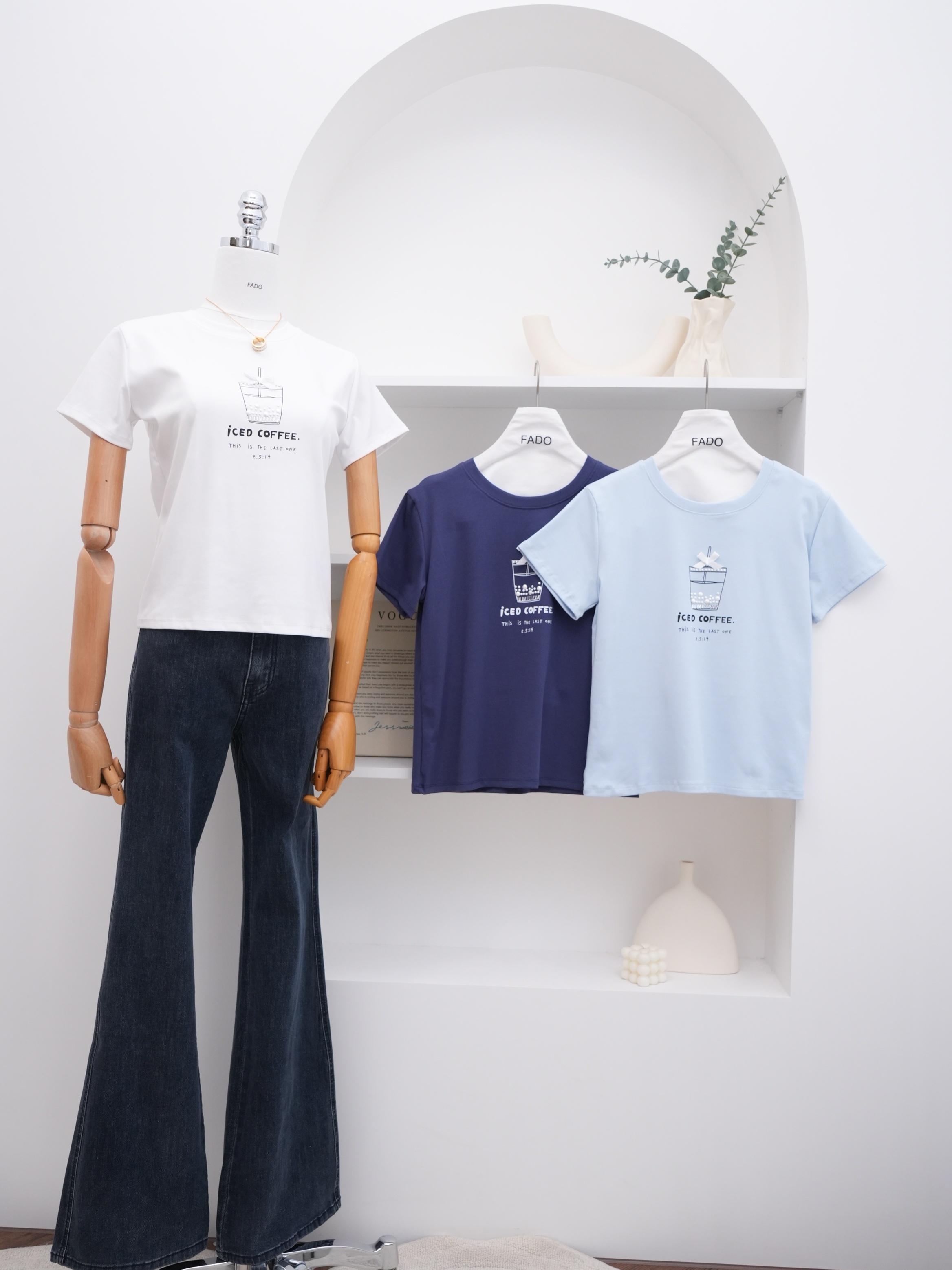 法朵Fado shop｜ꔫ珍珠奶茶圓領Tee 0215023 三色