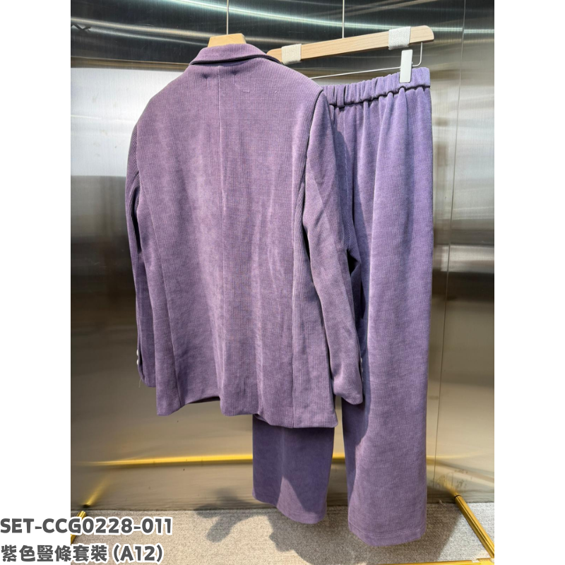 SET-CCG0228-011 紫色豎條套裝 (A12)