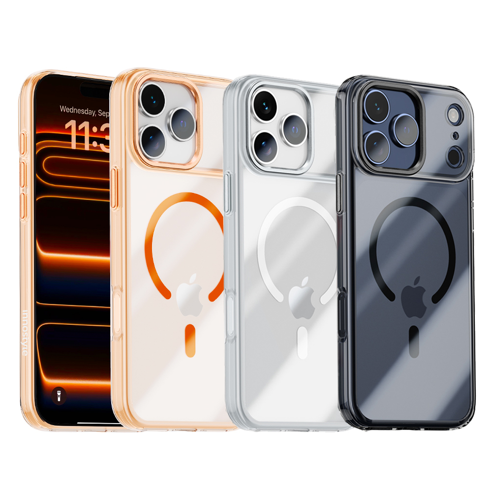 innostyle MagGuard系列 iPhone 17 Pro/Pro Max 磁吸合金框防摔手機保護殼 4級抗黃