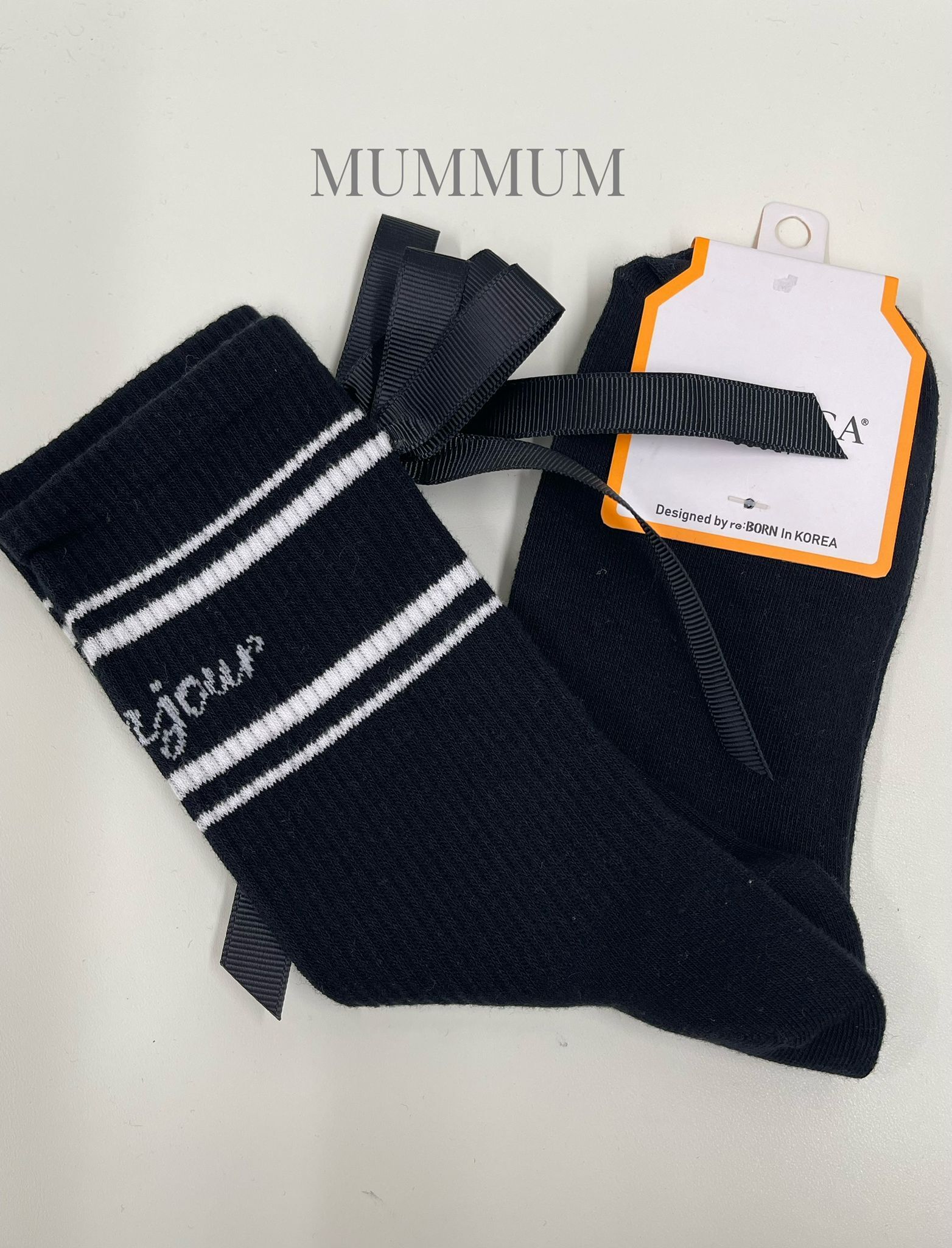 ac1040/絲帶蝴蝶結襪