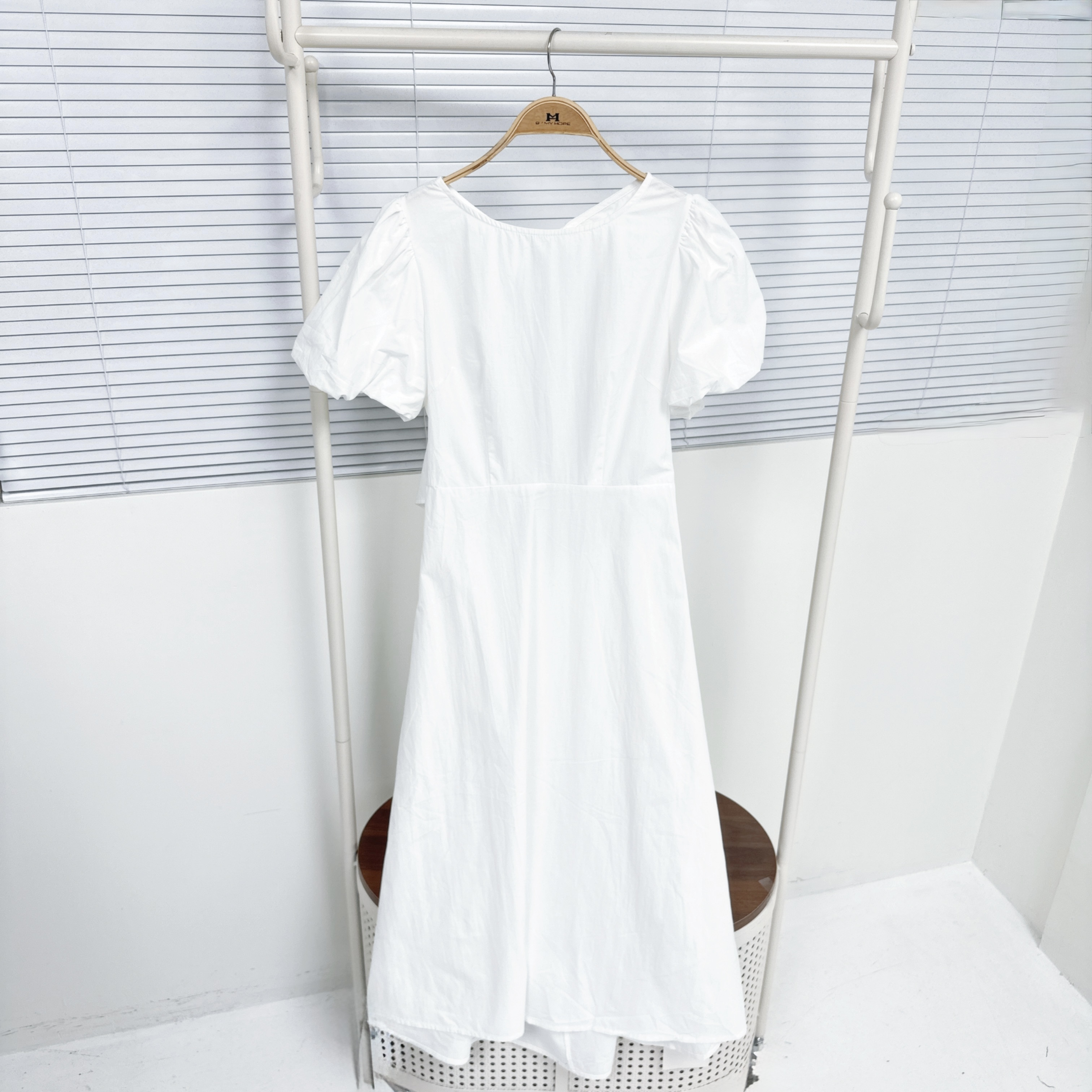 【Hoi2推介】後露背泡泡袖長OPS (K264)