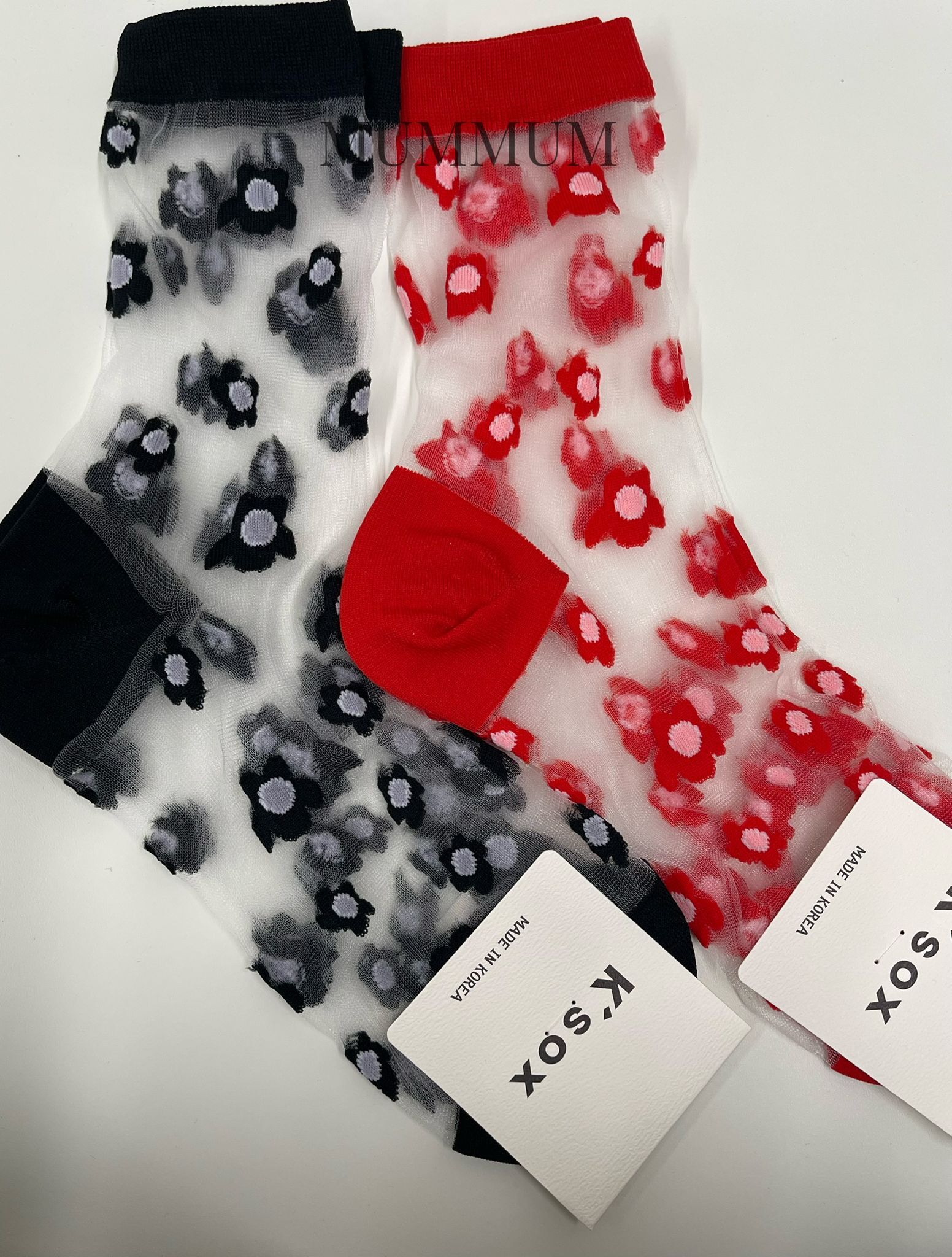 ac1042/透明花紋襪買一送一