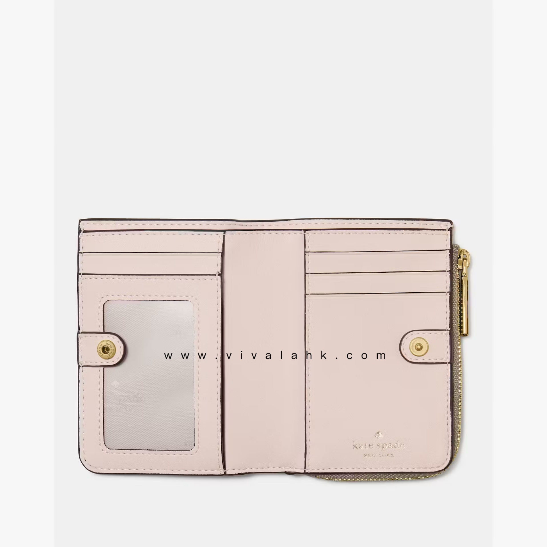 Kate Spade - L-拉鍊 短銀包 (十字皮) (KN767)