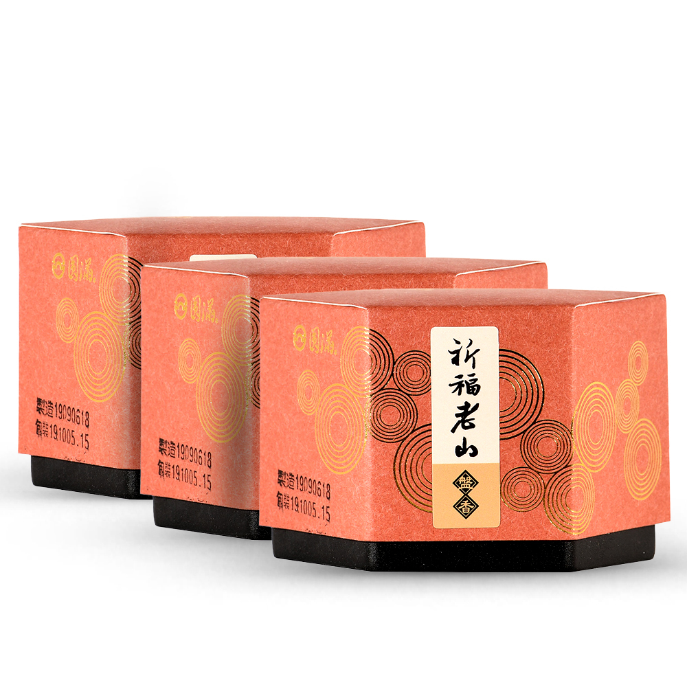 富山香堂祈福老山檀香3.5H 盤香老山檀提神醒腦開運招財40片