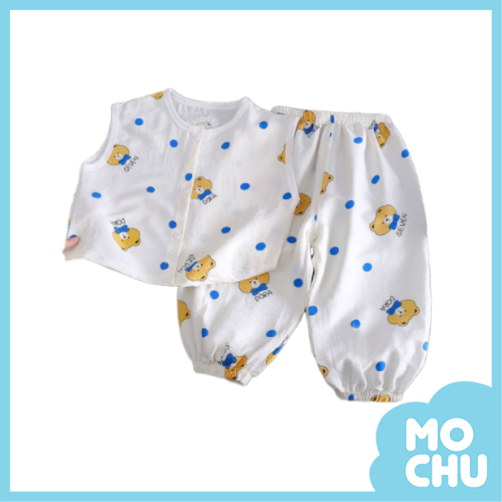 領結小熊無袖套裝