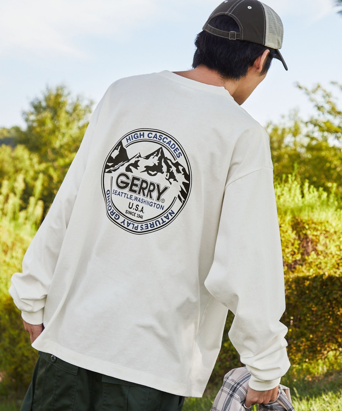 #預購 日本限定 GERRY 訂製 背圈標誌印花 大LOGO 長袖 五色