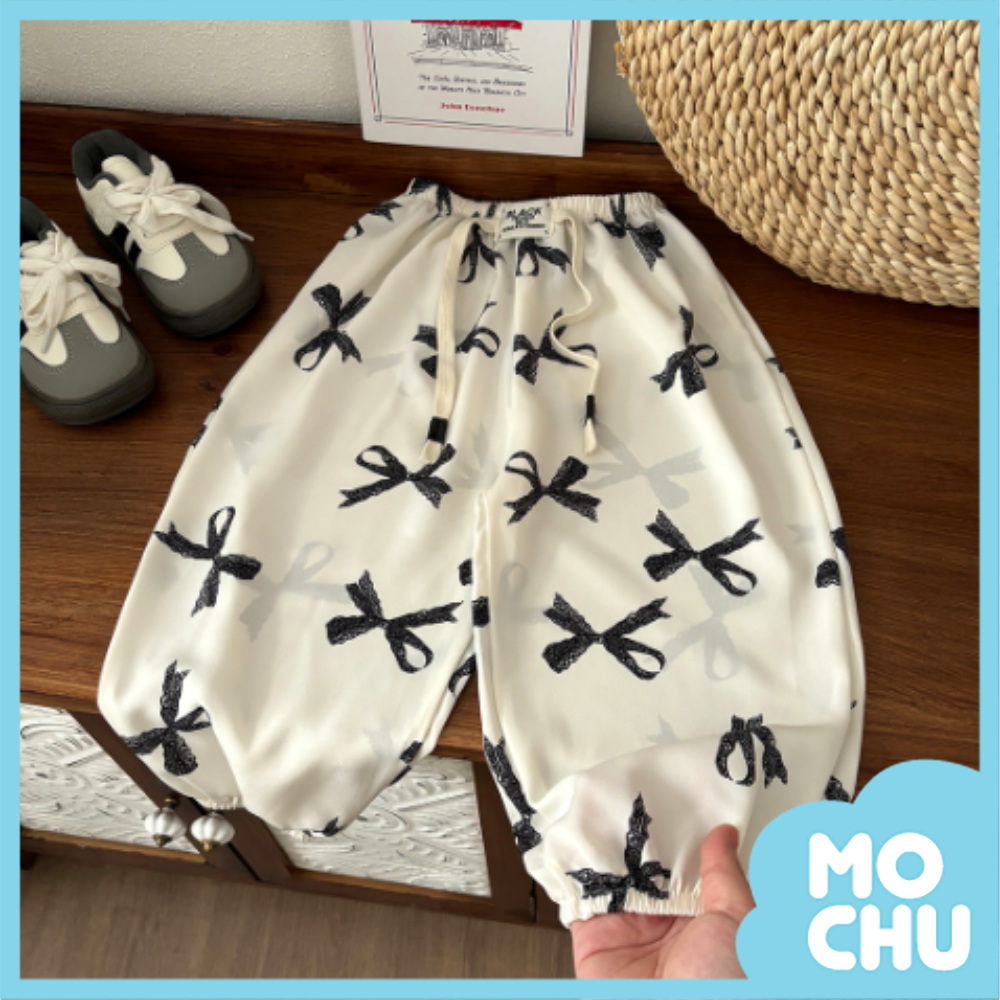 滿版蝴蝶結縮口防蚊褲