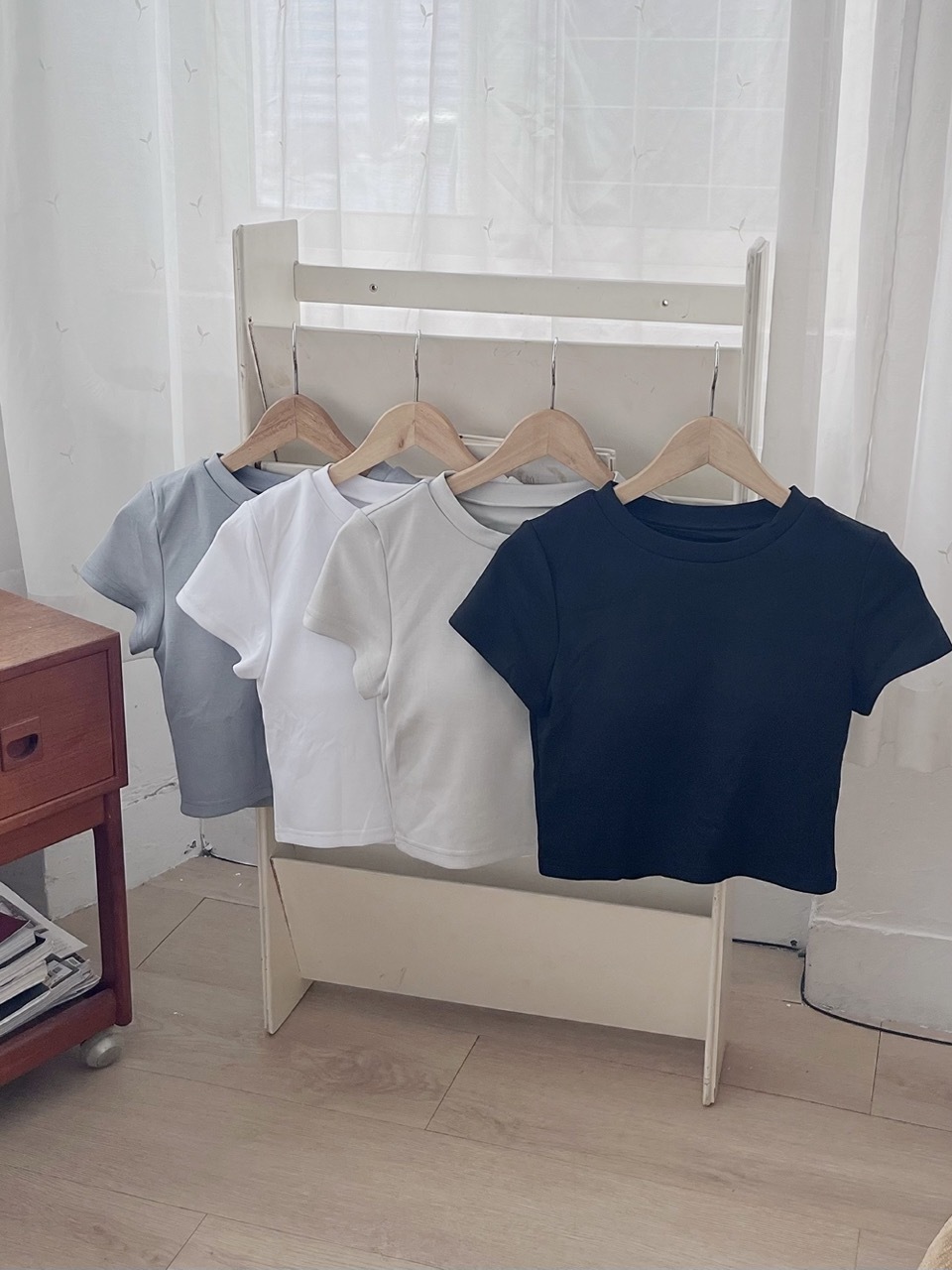 極舒服!雲朵棉修身自帶罩杯短上衣(4色)