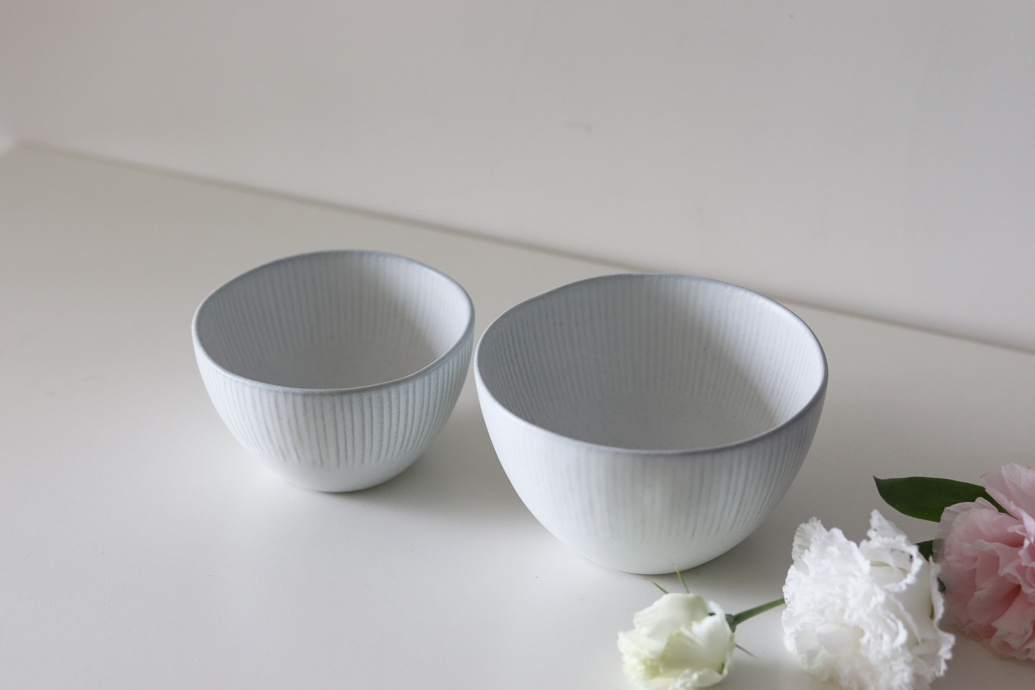 日本 美濃燒 細刻紋 不規則邊 飯碗 丼飯碗