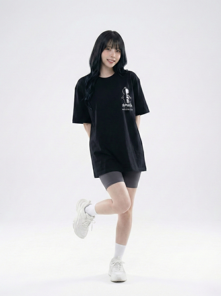 現貨 This is not a joke x 2nd ARCHIVE crossover 反光tee (背部沒公仔版)