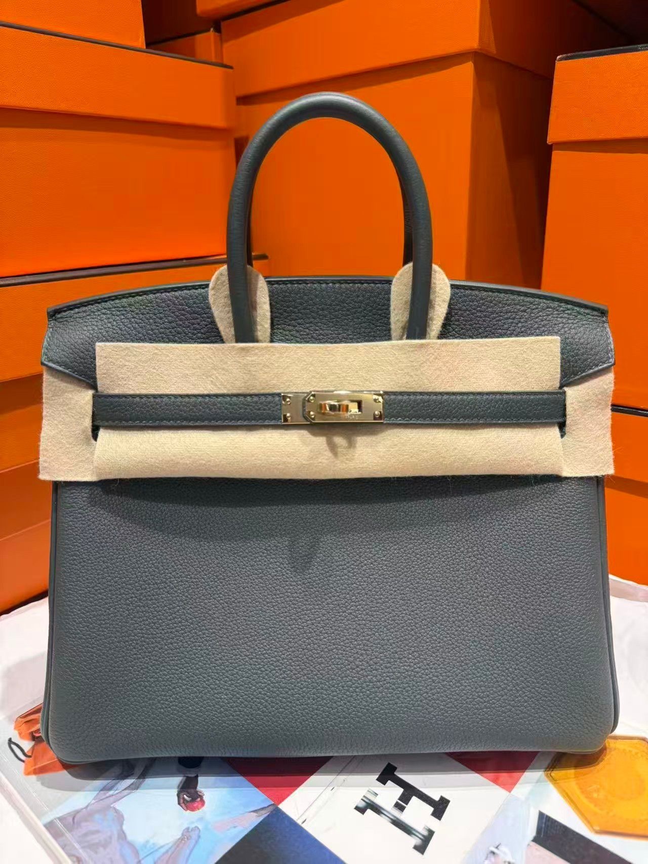Birkin 25 Q0 vert mangrove cp togo K