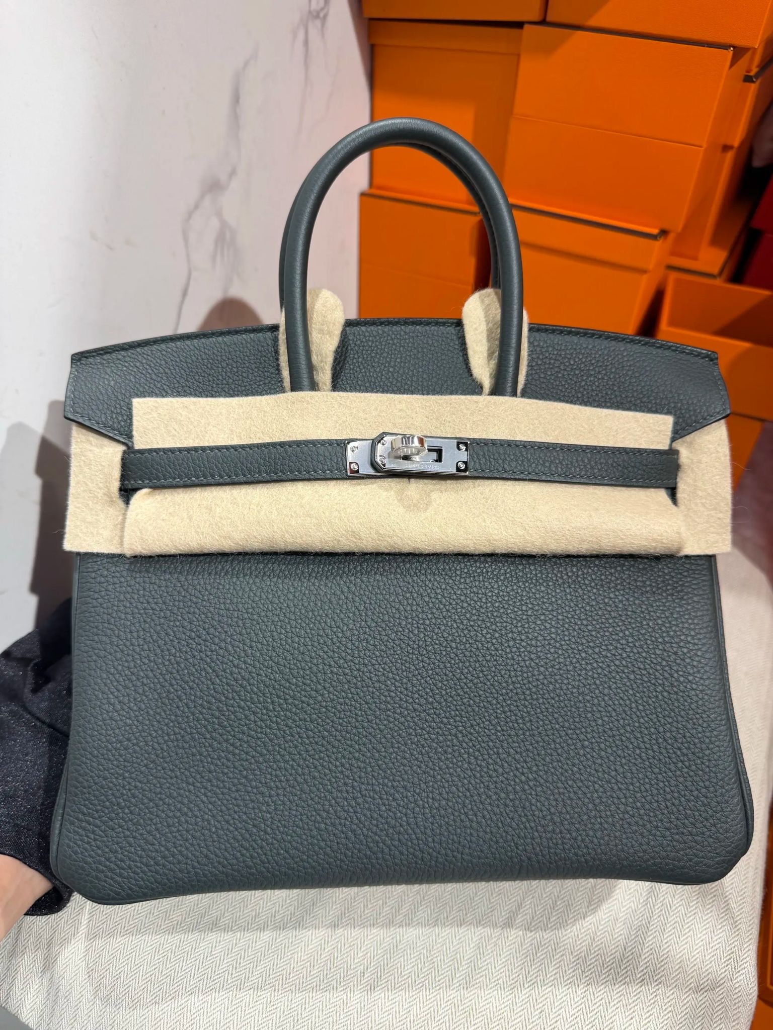 Birkin 25 Q0 vert mangrove ck togo K