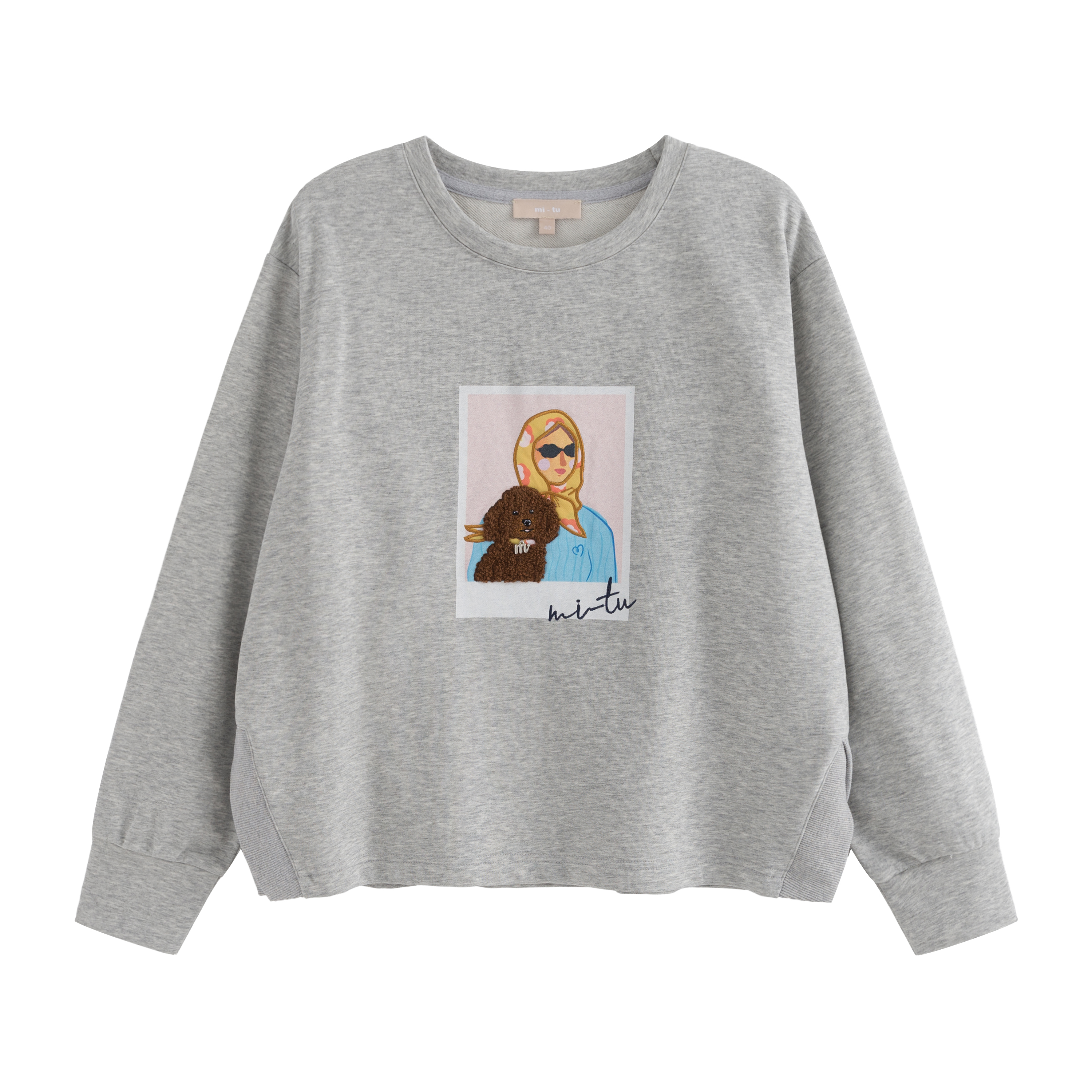 mi-tu 印花圓領上衣