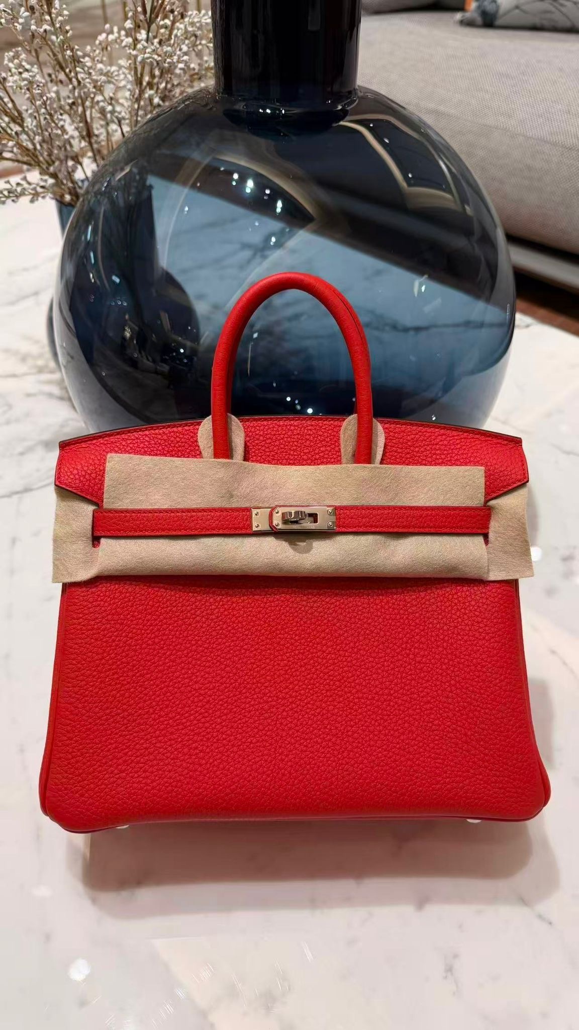 Birkin 25 S3 rouge de couer ck togo K