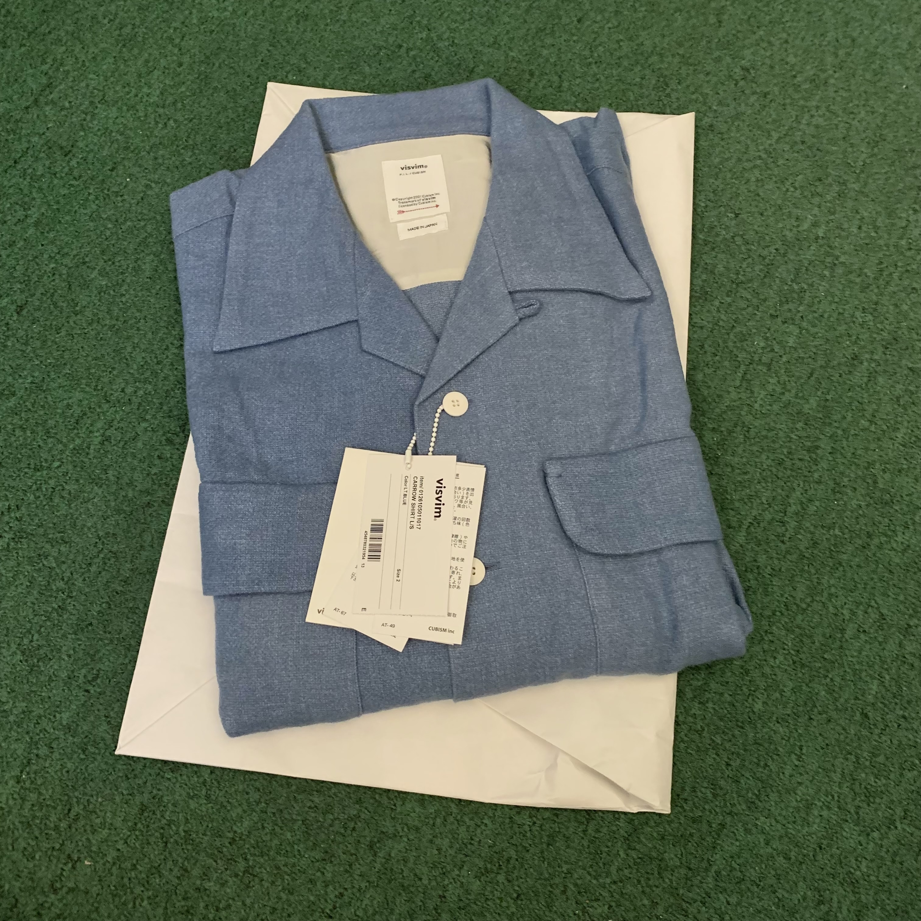 VISVIM 2026 S/S CARROW SHIRT L/S - LT. BLUE