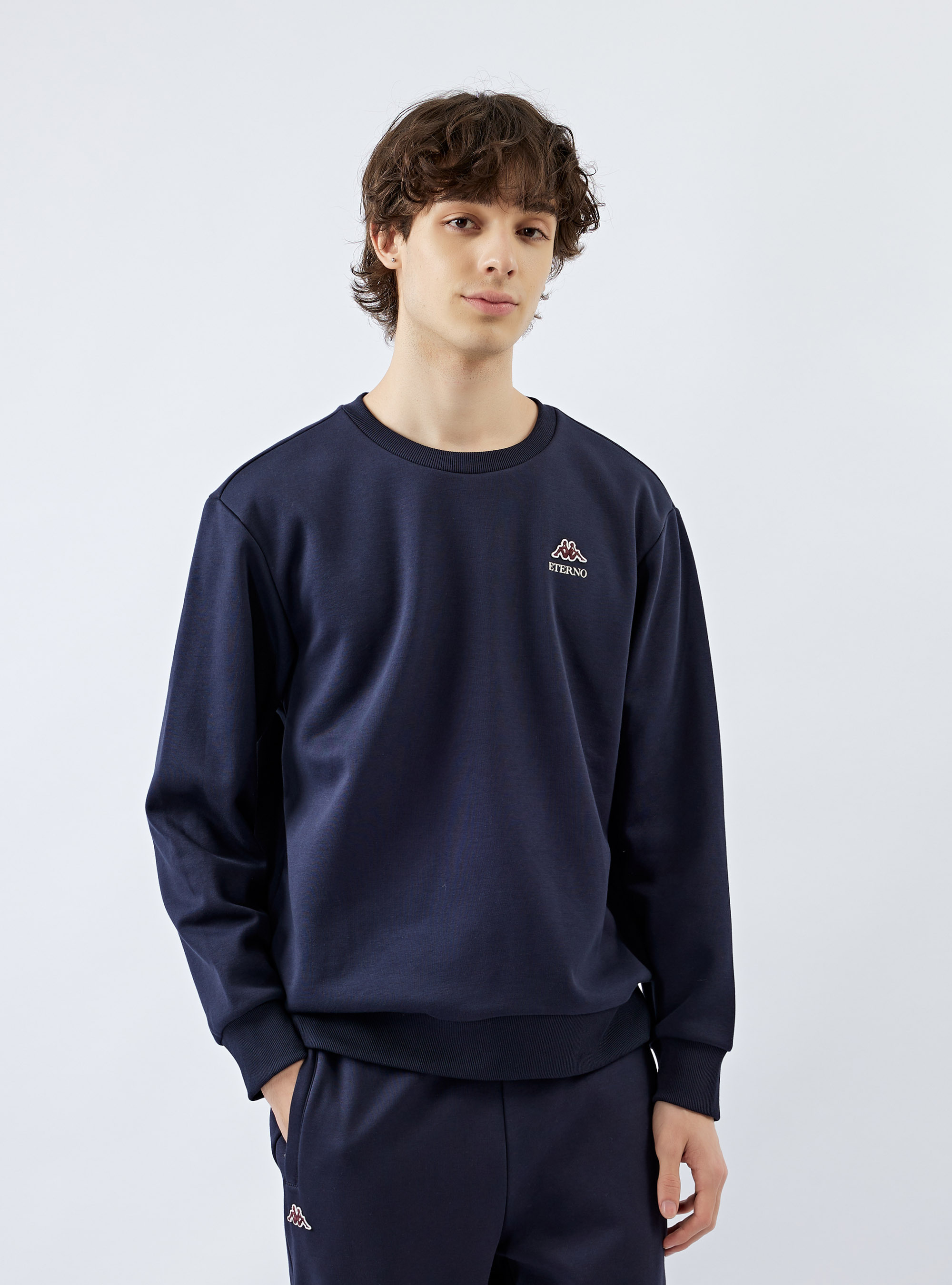 男女適穿 刷絨棉質圓領大學T（成套推薦）