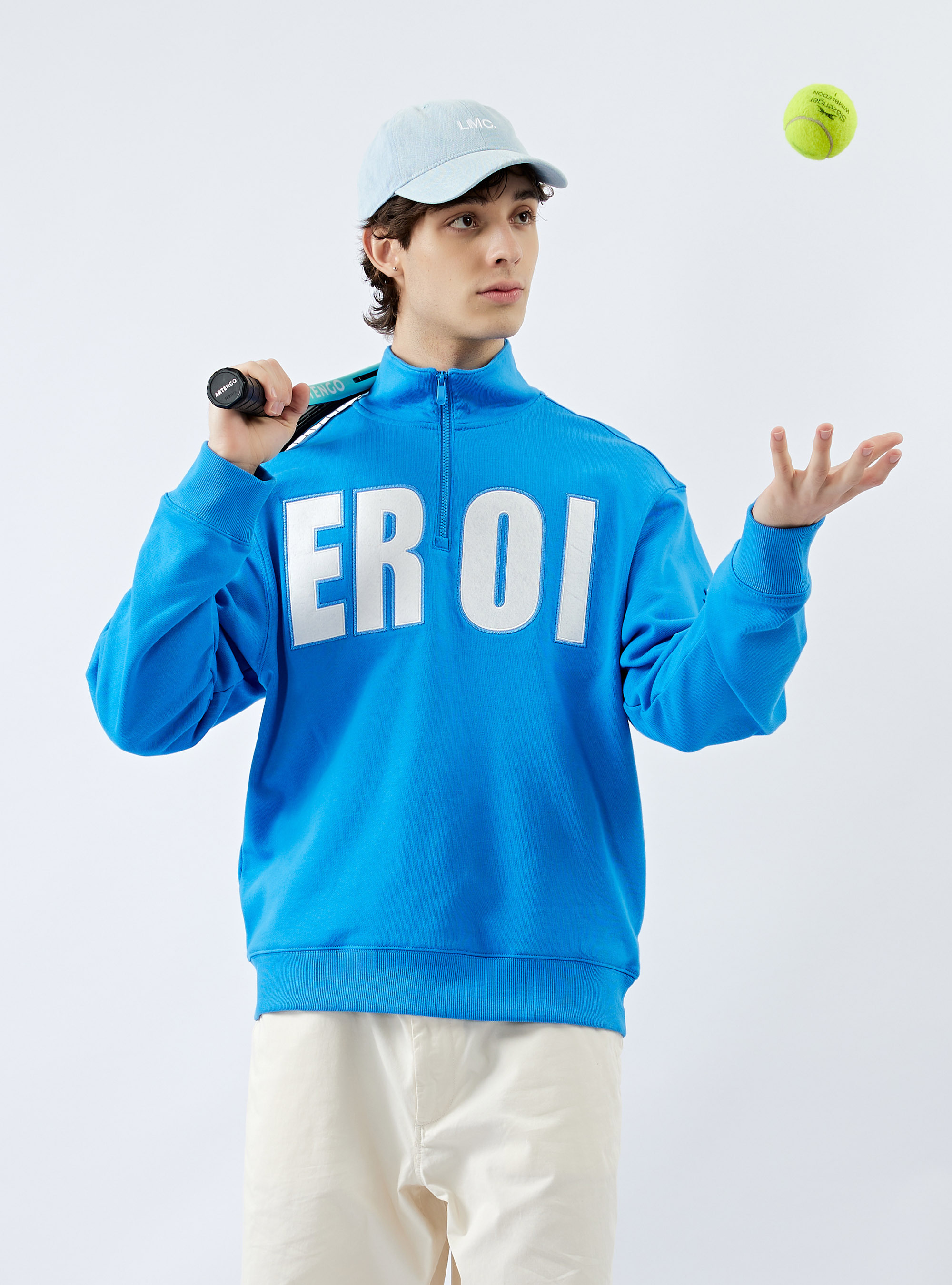 男女適穿 半開襟拉鍊休閒上衣