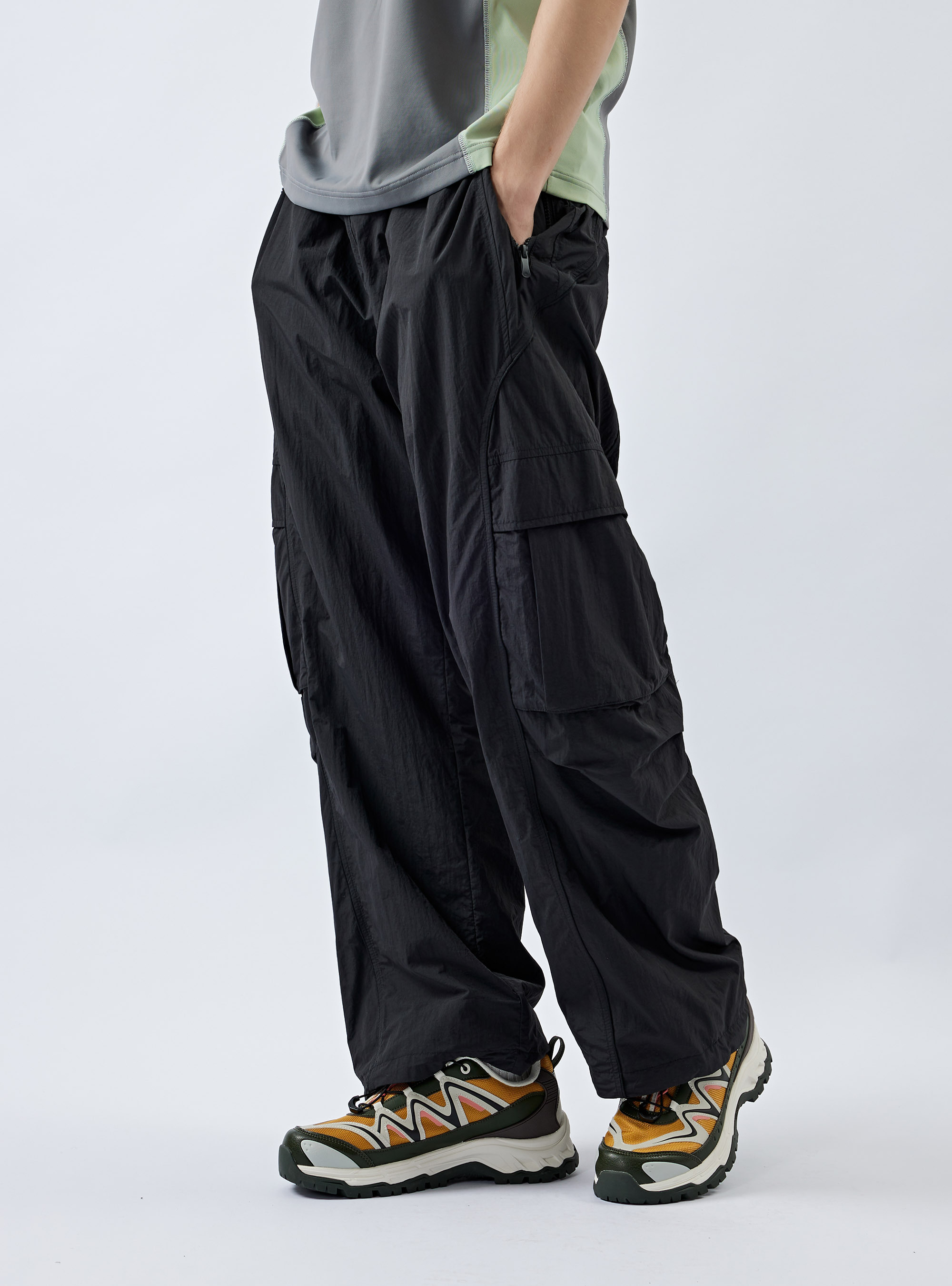 男女適穿 寬鬆工裝長褲