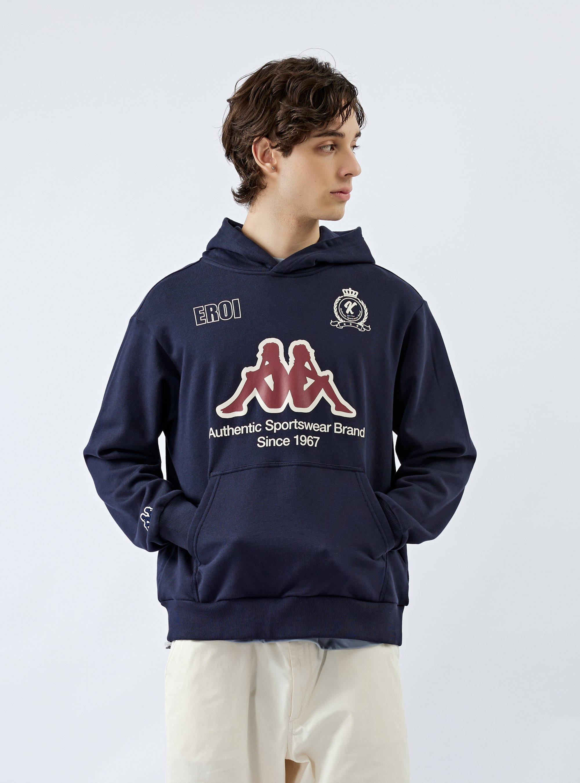 男女適穿 大Logo純棉連帽上衣