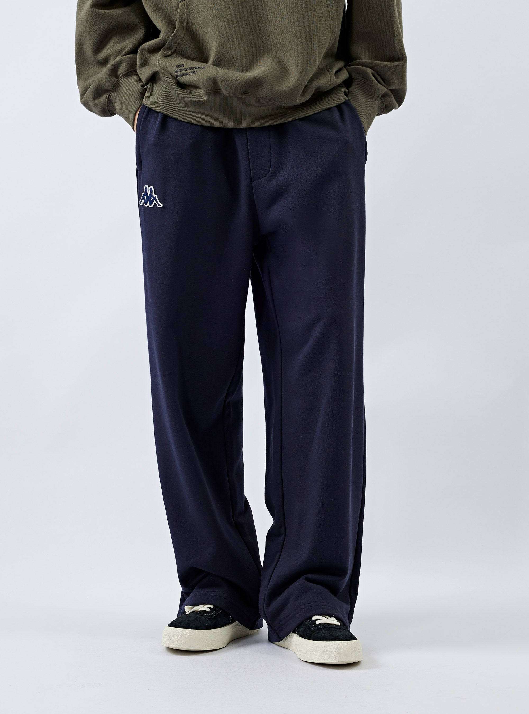 男女適穿 基本款直筒棉長褲