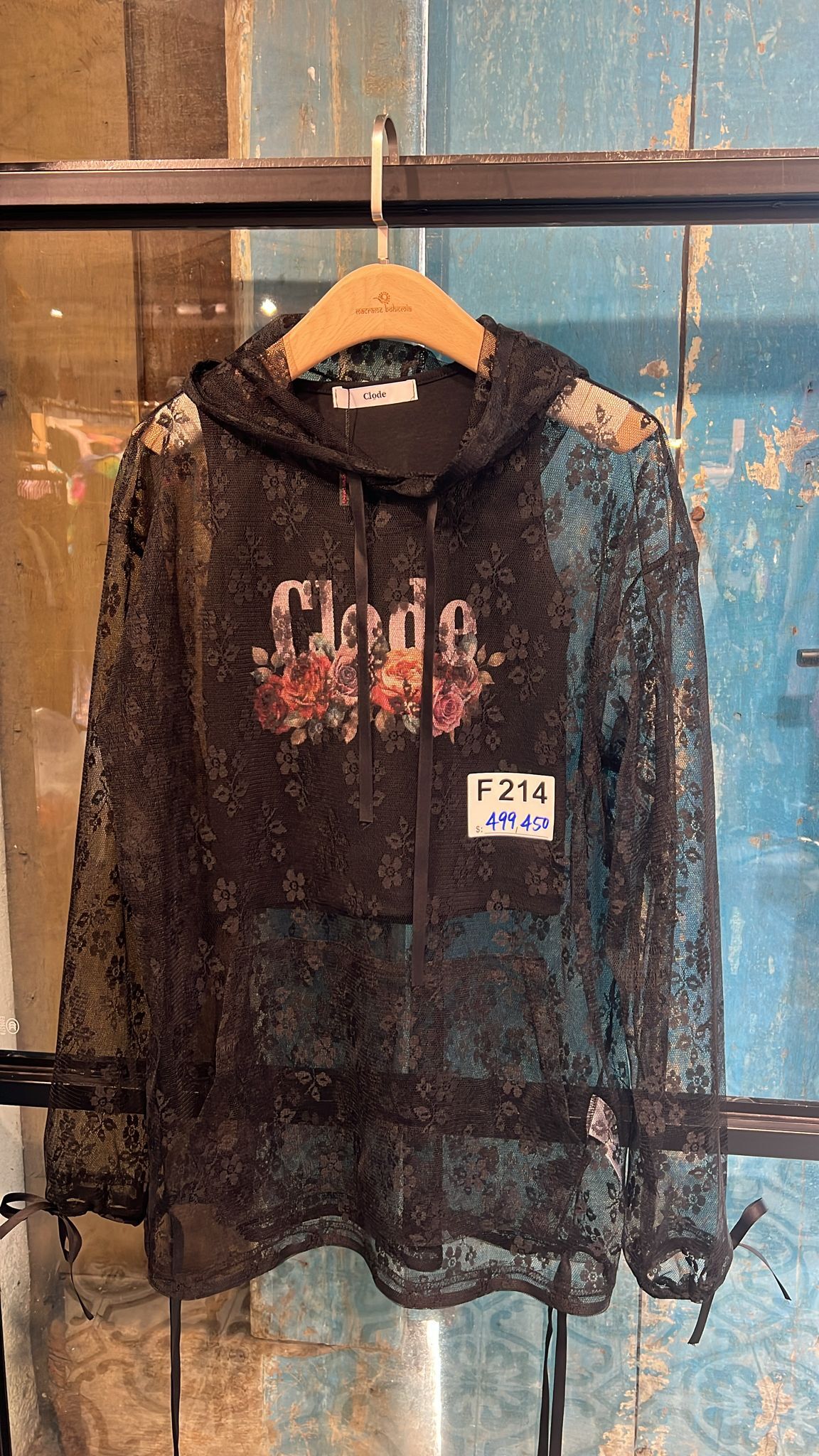 [訂貨大約10天] Macrame vest & lace hoodie top set KOR0288 - F214 (0226live)