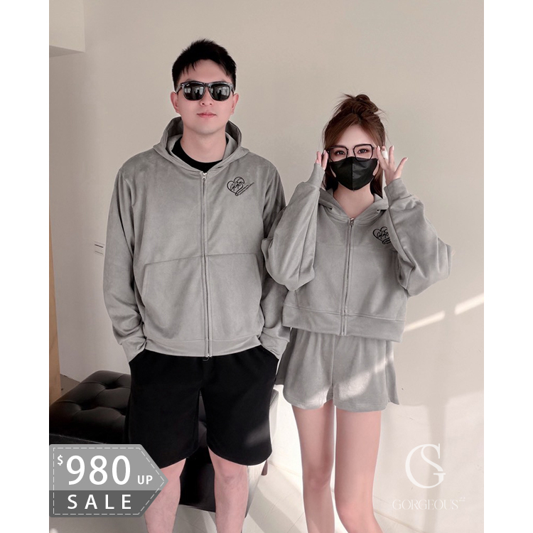 G9793 「Loving Heart′ 麂皮連帽套裝」