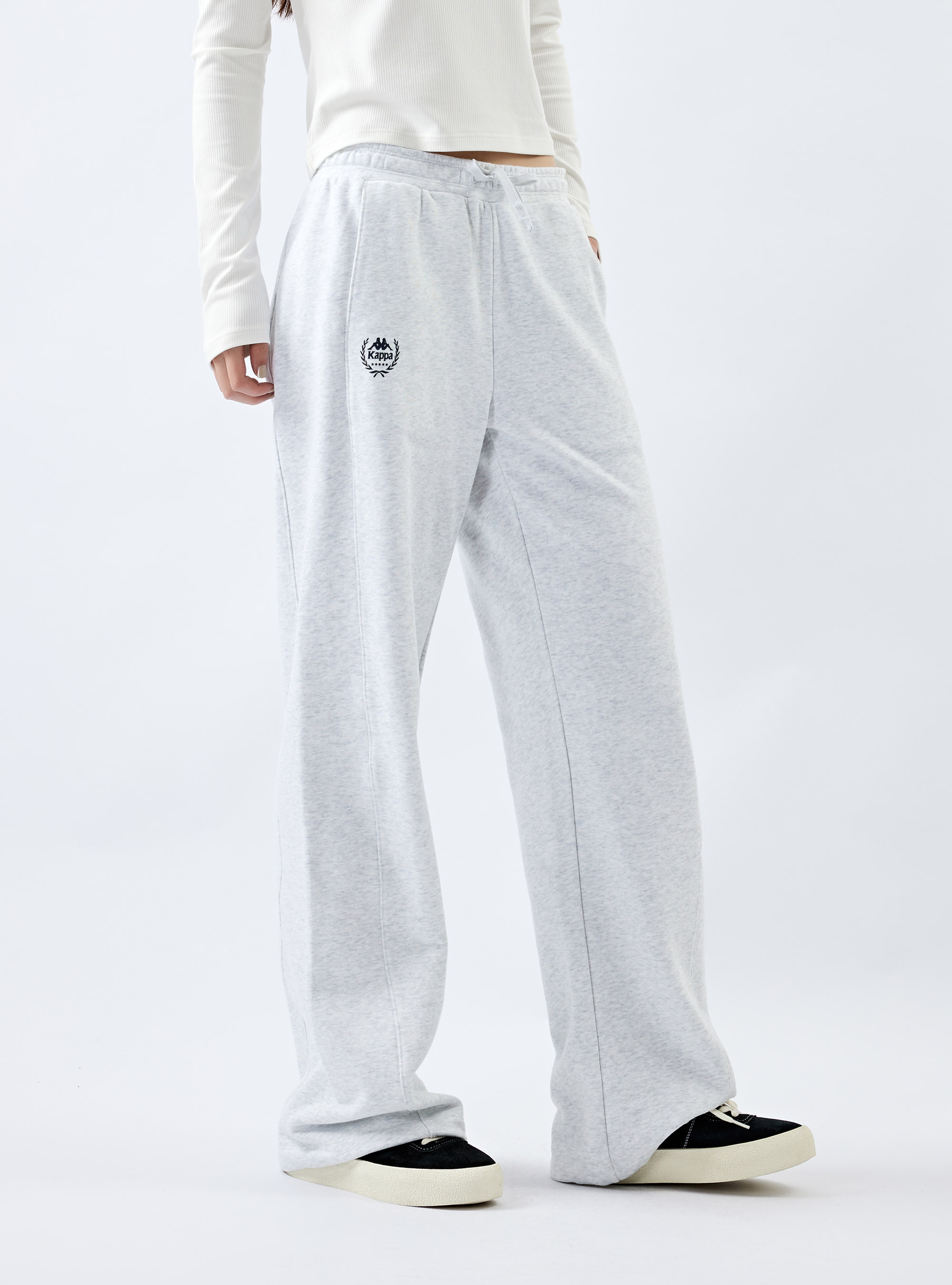 女款 基本款直筒抽繩棉長褲