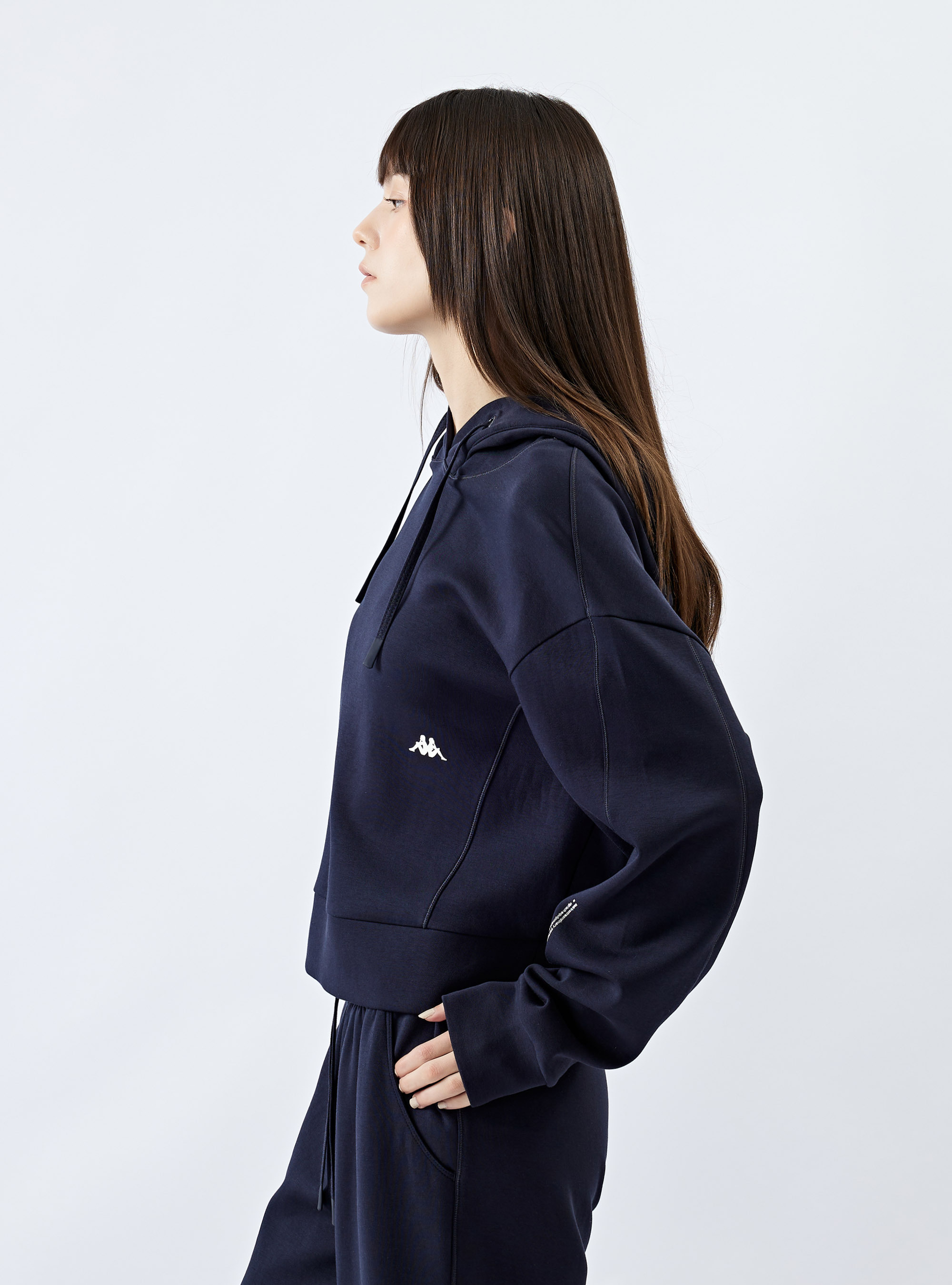 女款 空氣棉短版連帽上衣