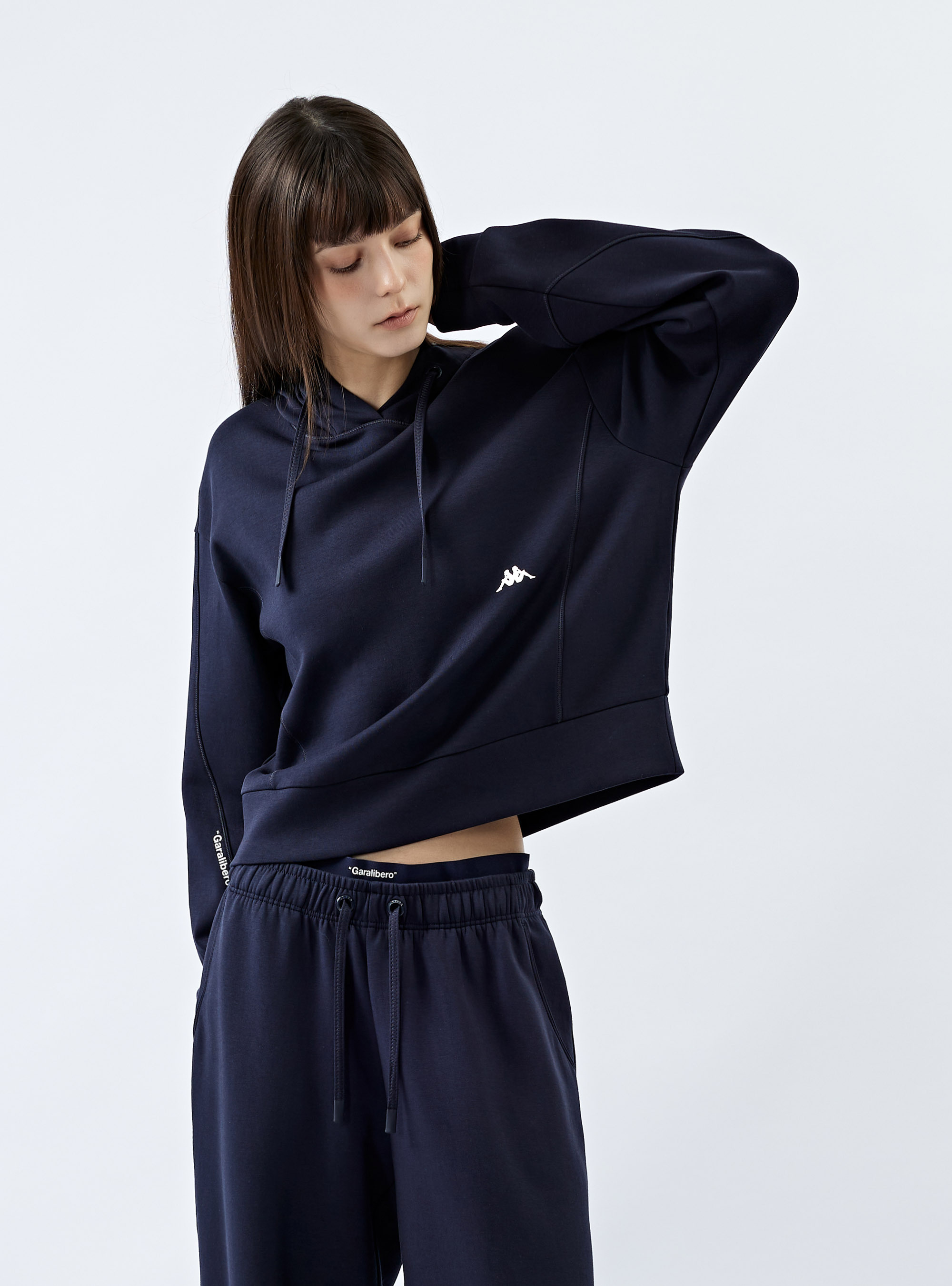 女款 空氣棉短版連帽上衣