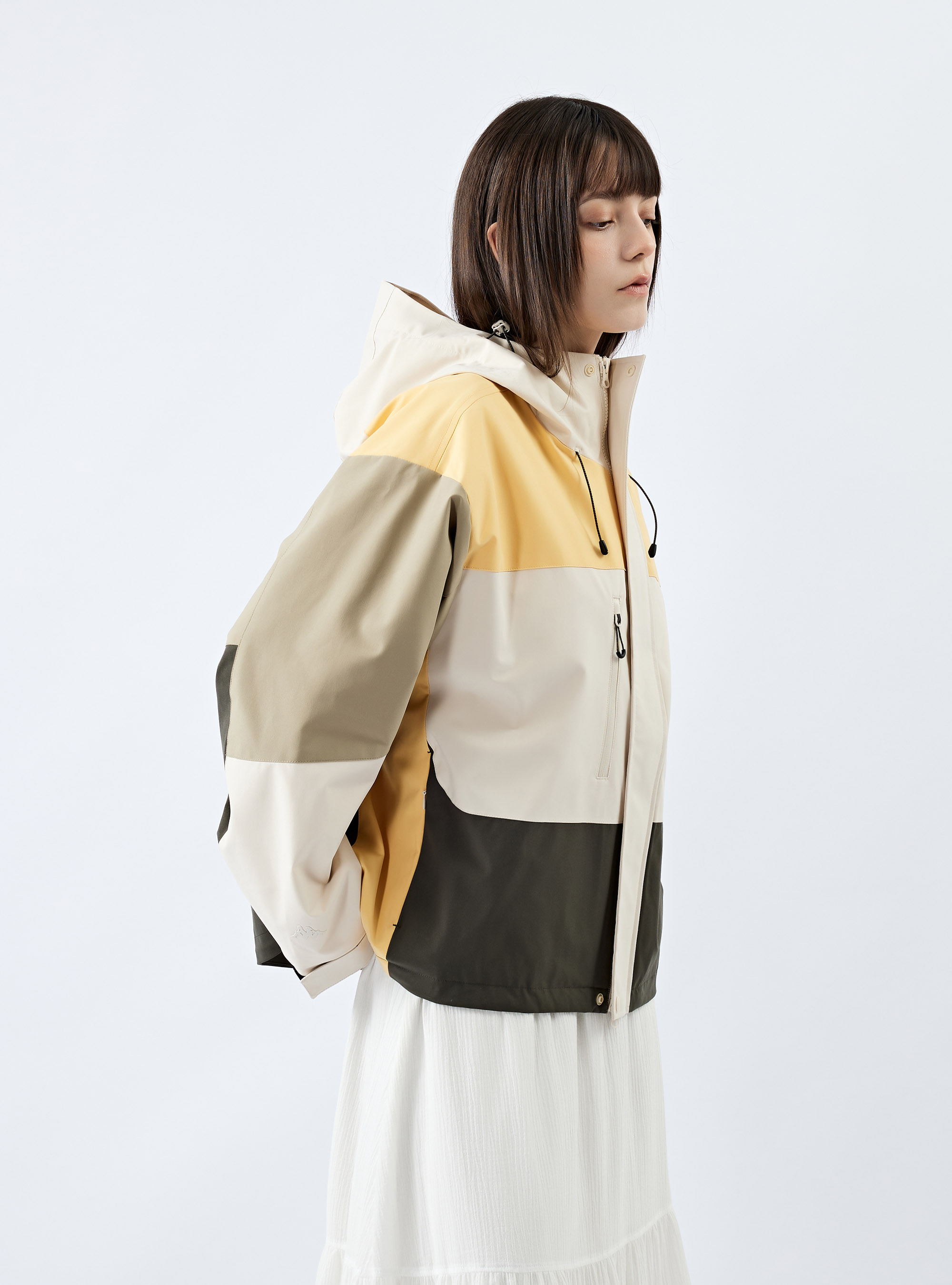 女款 防潑水保暖風衣連帽外套