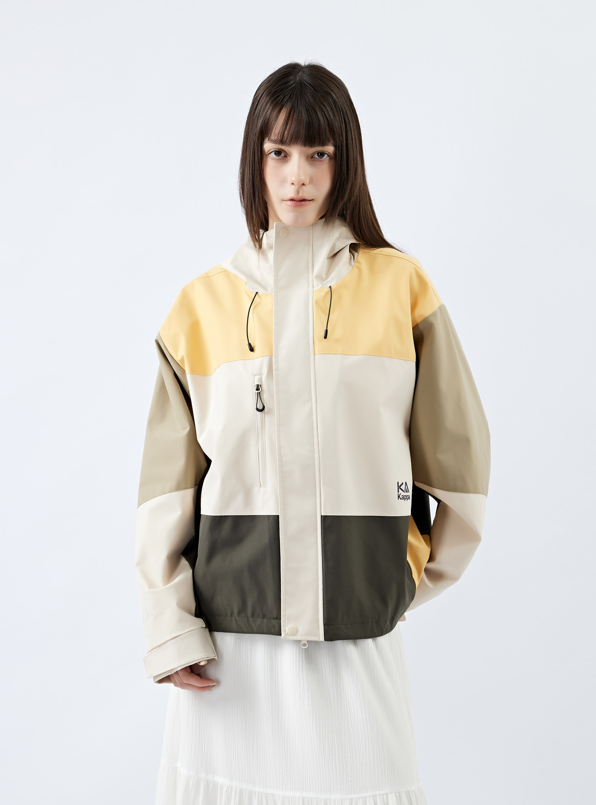 女款 防潑水保暖風衣連帽外套