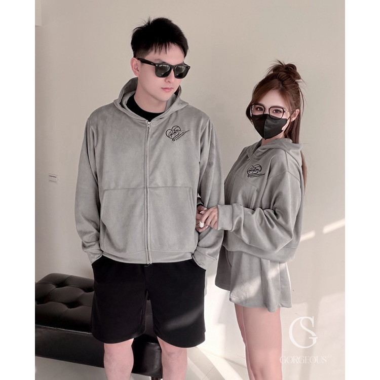 G9792 「Loving Heart′ 麂皮連帽外套」