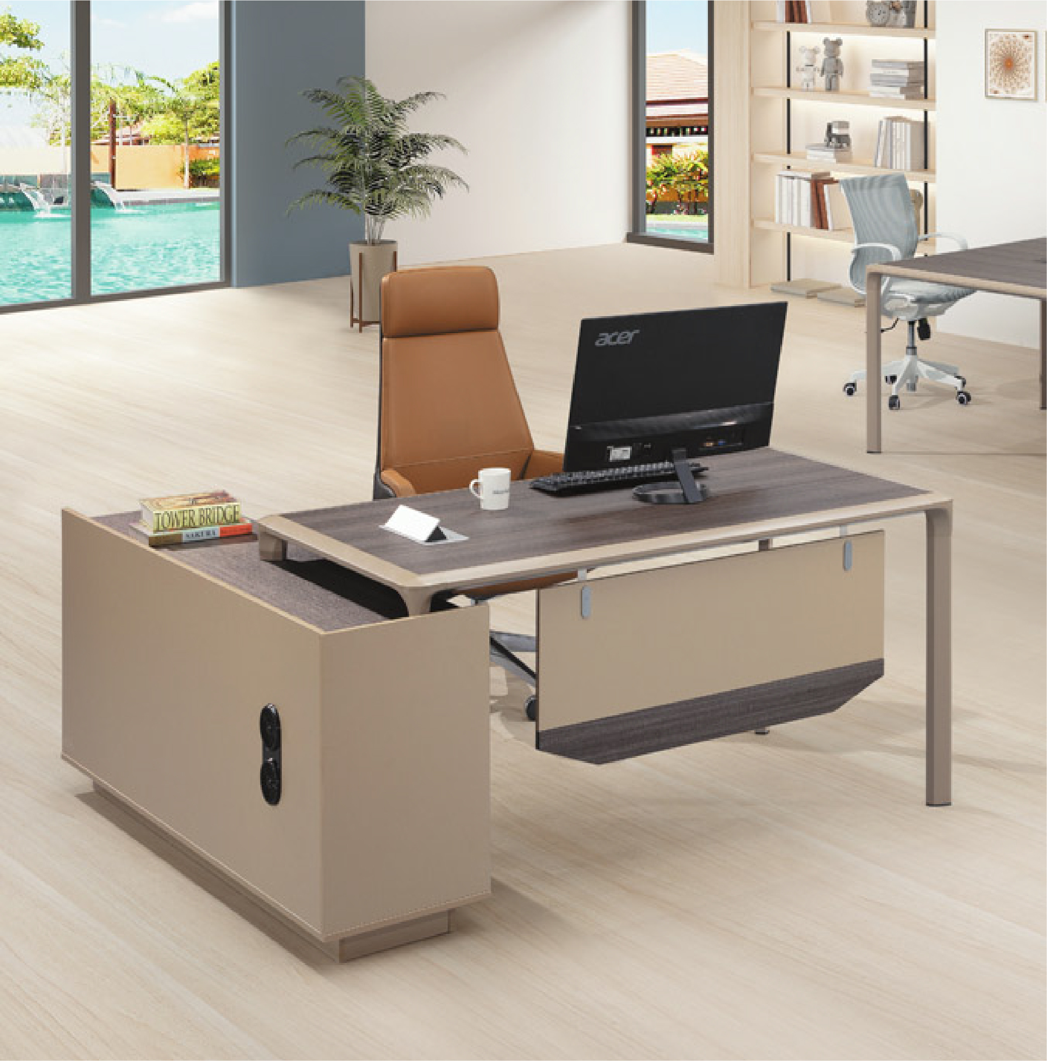 5.8尺密鹿庫主管桌