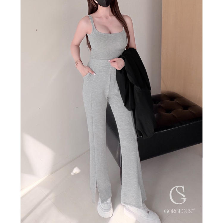 G9798 「 「萬銷」夏日糯米開衩褲」