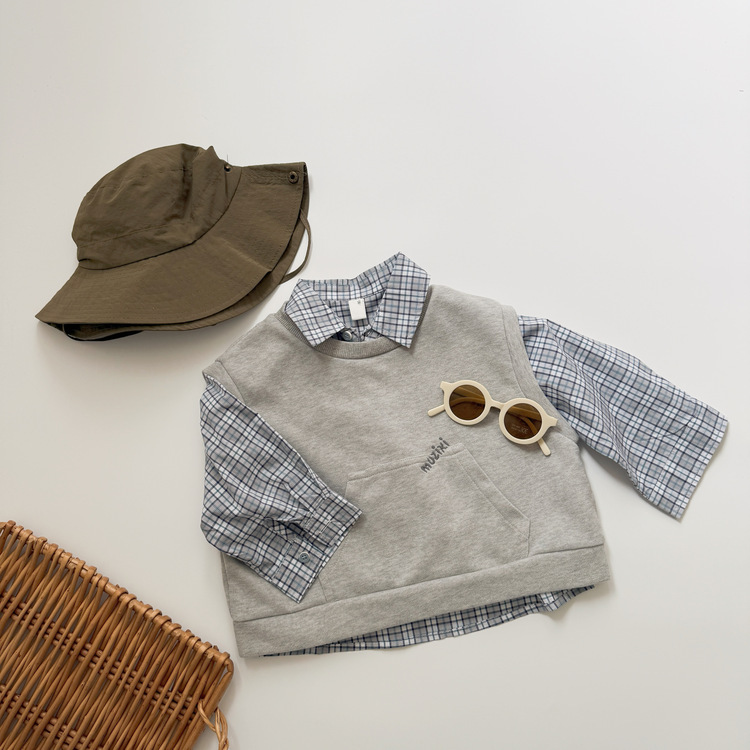 韓系兩件式襯衫