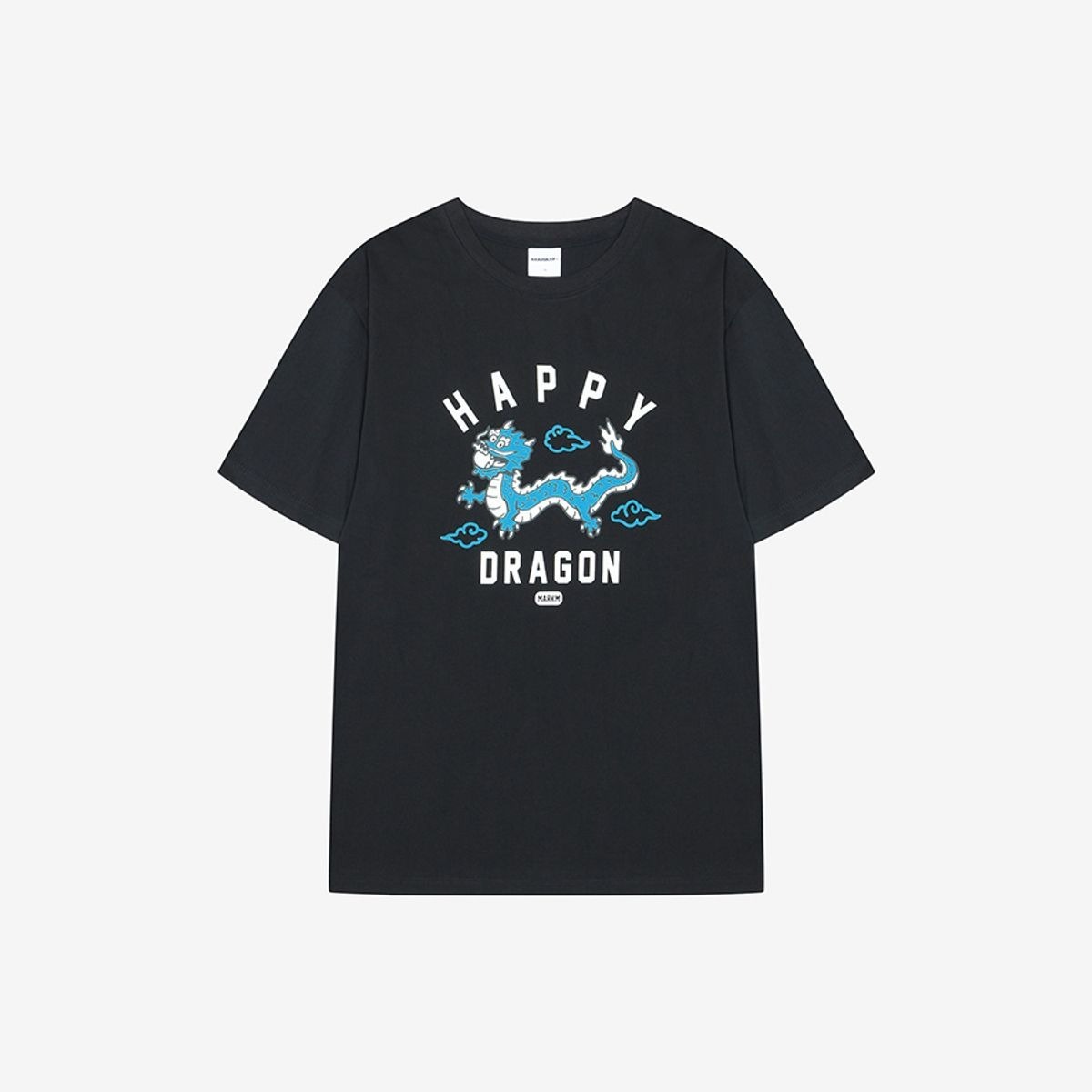 【韓國預購】AKR022518 MARKM 前後Logo款快樂龍短袖上衣