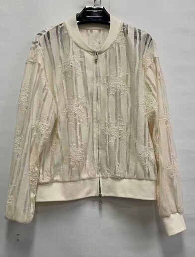 A1 G612328482 - 杏色網紗透視長袖外套