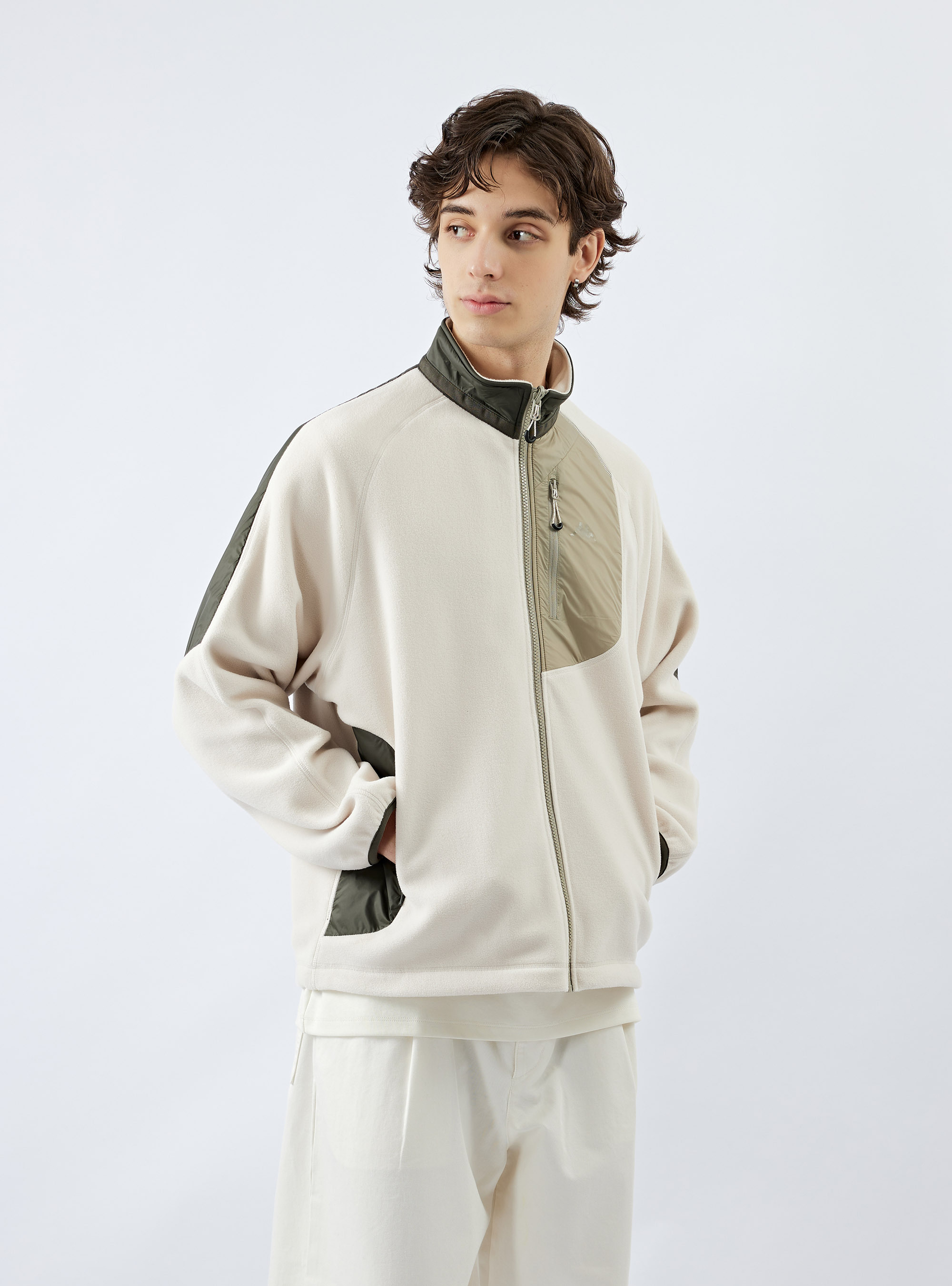 男女適穿 刷毛立領外套