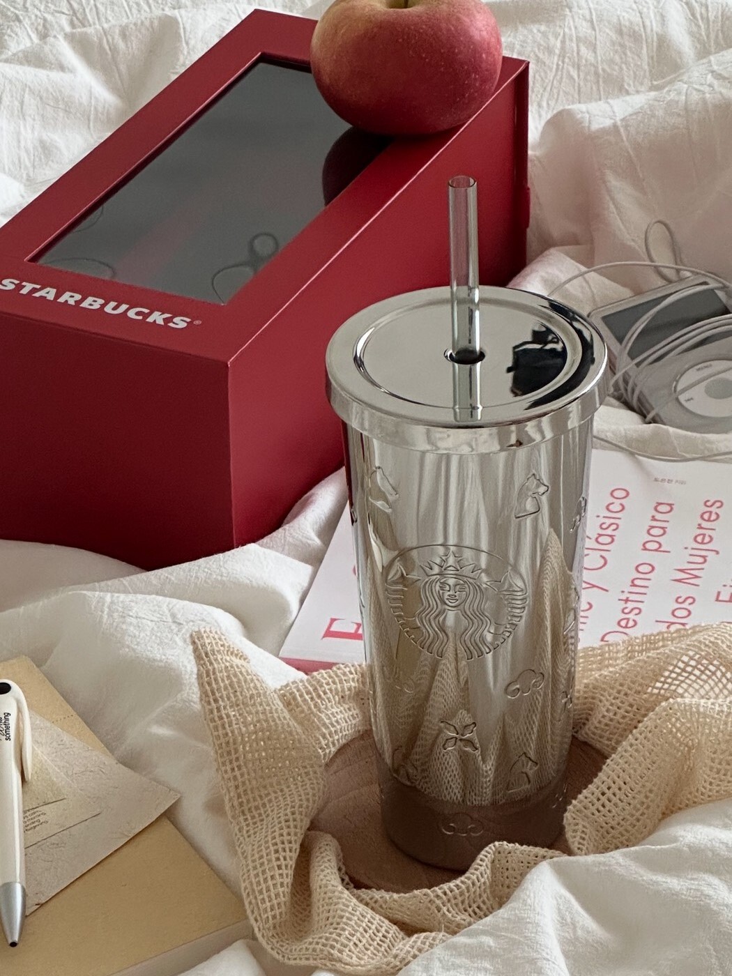 星巴克 新款 馬年限定 鏡面浮雕 保溫杯