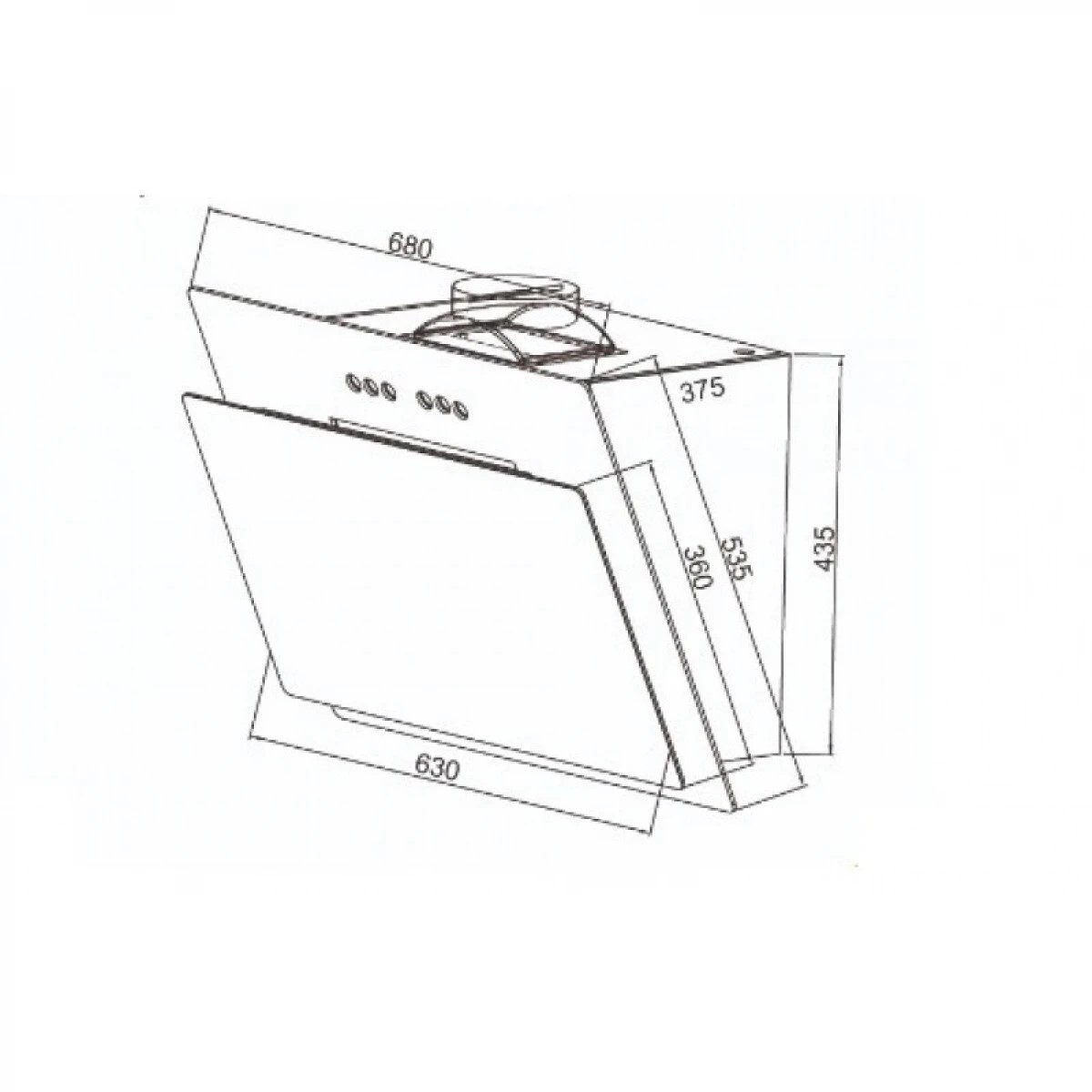 德信 Kuzzo   PH-680‧700mm 傾斜式抽油煙機‧香港行貨,原廠1年保養‧