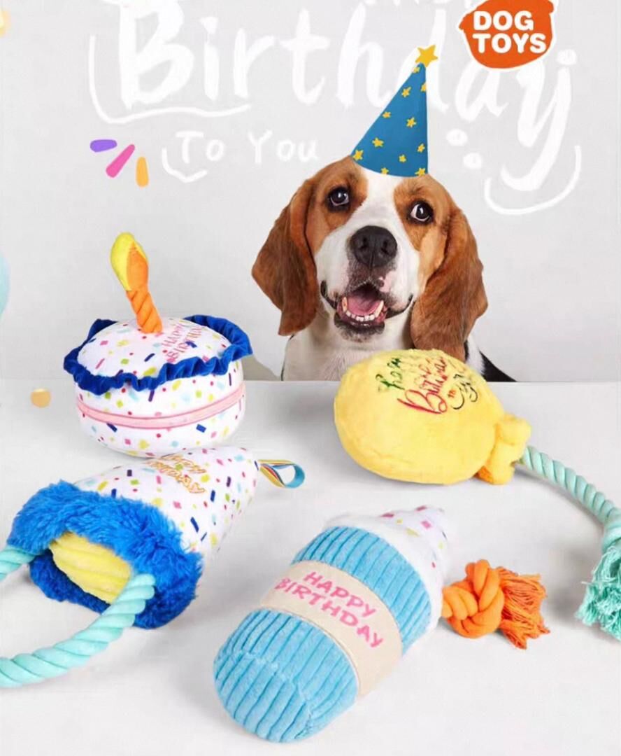FOFOS 生日派对系列 宠物发声耐咬毛绒玩具