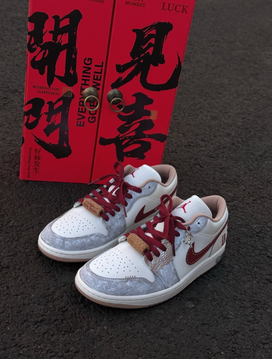 【訂製鞋款】Nike Air Jordan 1 CNY 馬年 AJ1 中國風 復古 赤兔踏雪 553558169(Team1876-赤兔踏雪S-BOX)