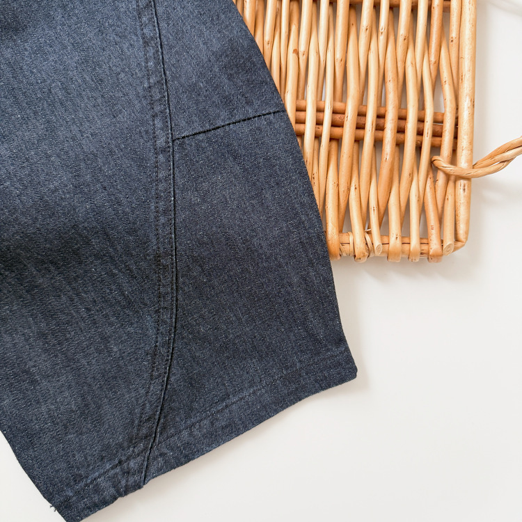 復古風牛仔寬褲