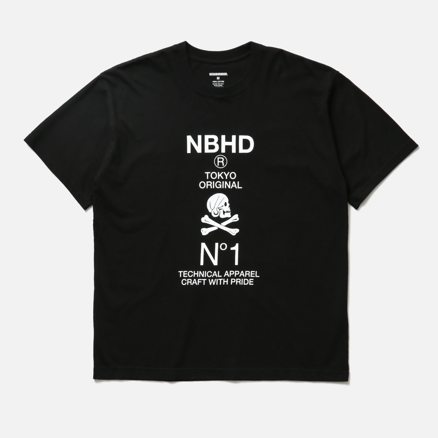 -(B5c03)-NEIGHBORHOOD  NH . TEE SS -8 經典 骷髏短Ｔ 黑色/白色 -261PCNH-ST08