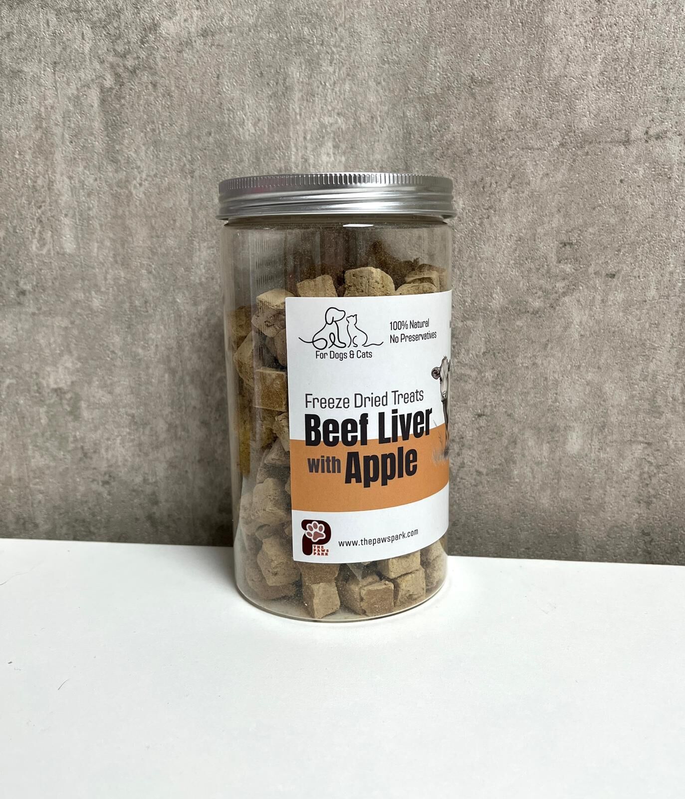 Paws Park 紐西蘭牛肝蘋果凍乾粒 120g (貓狗食用）